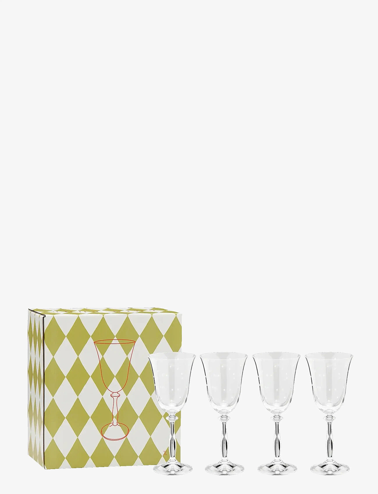 Anna + Nina - Starry Eve Wine Glass Set of 4 - white wine glasses - white - 0