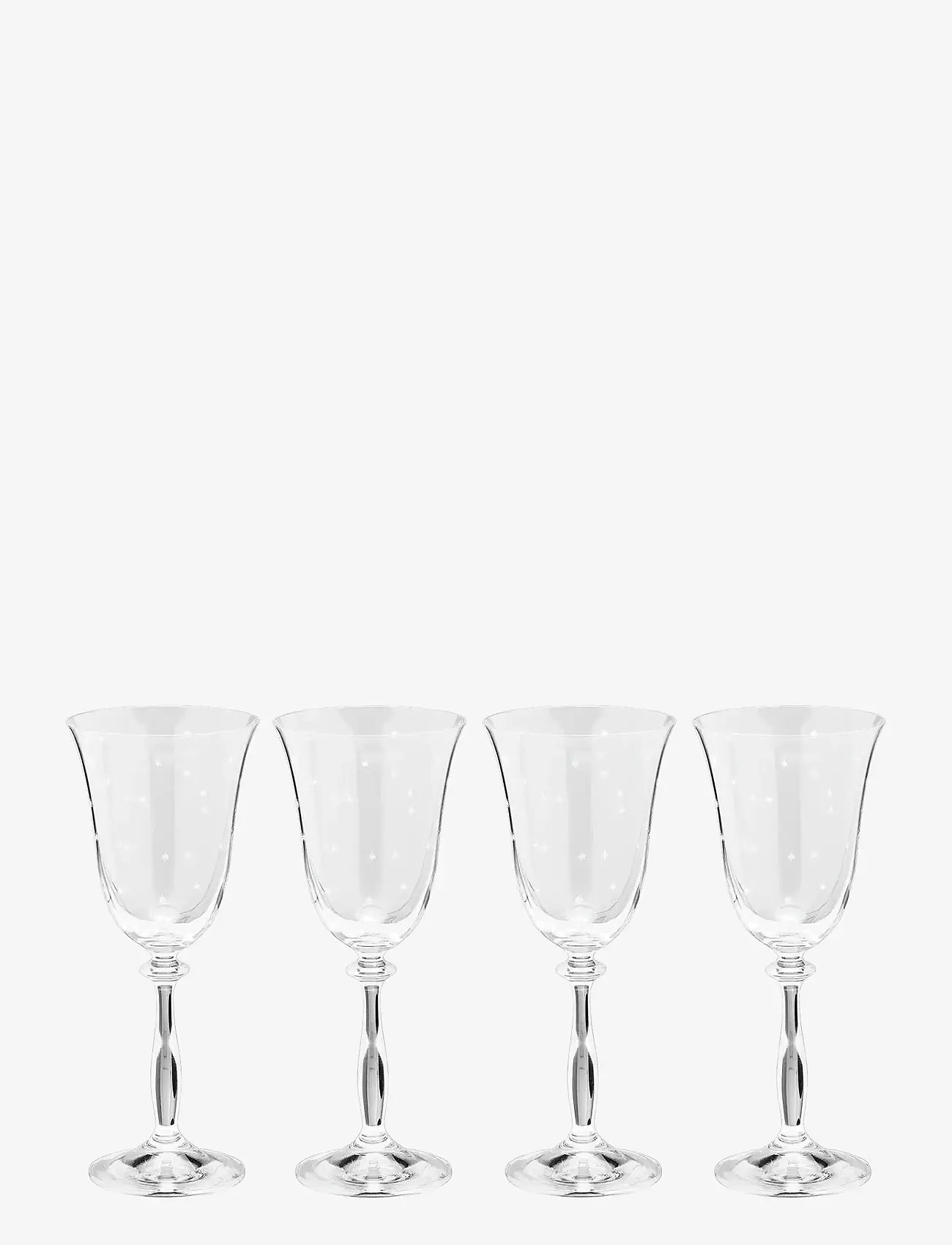 Anna + Nina - Starry Eve Wine Glass Set of 4 - white wine glasses - white - 1