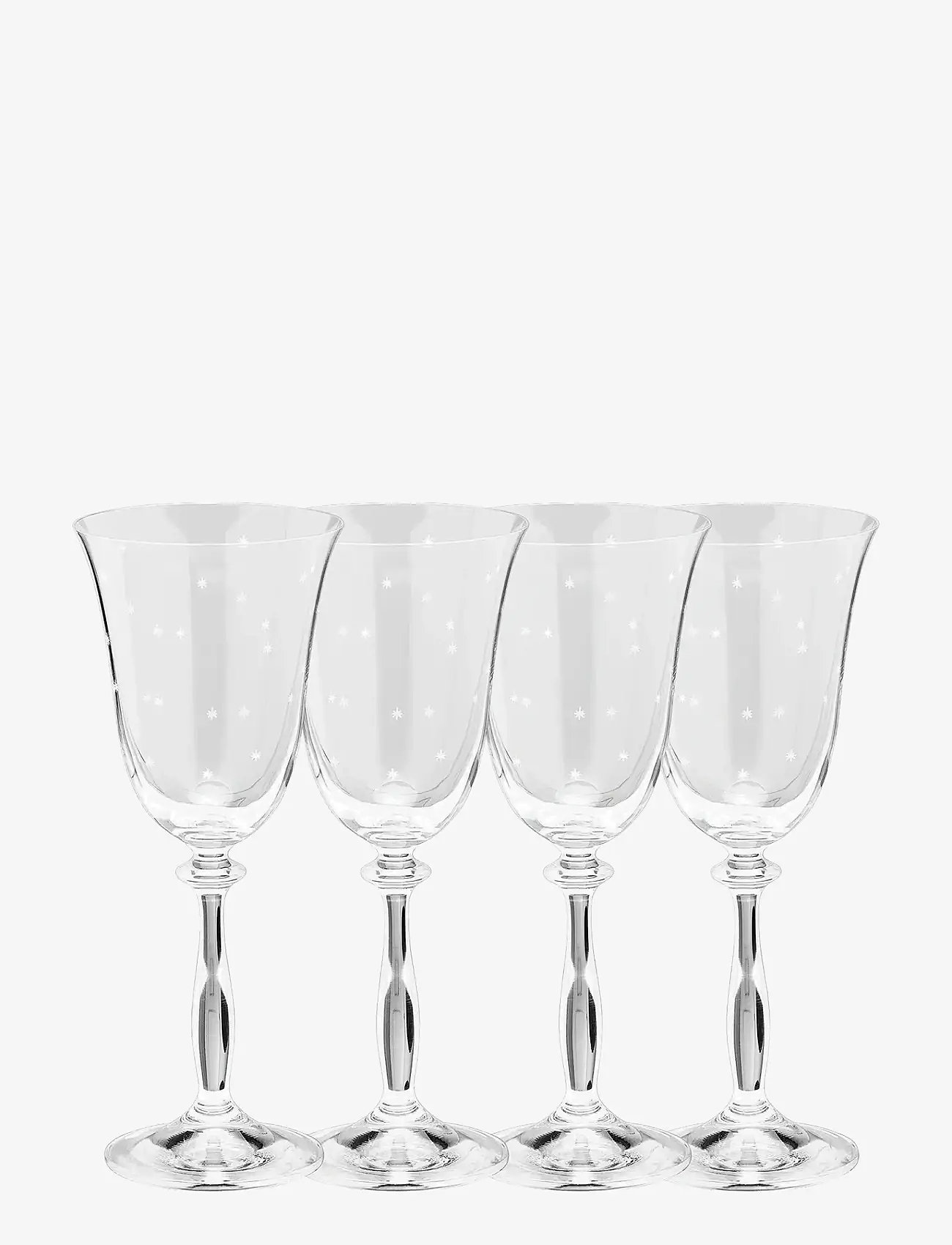 Anna + Nina - Starry Eve Wine Glass Set of 4 - white wine glasses - white - 2