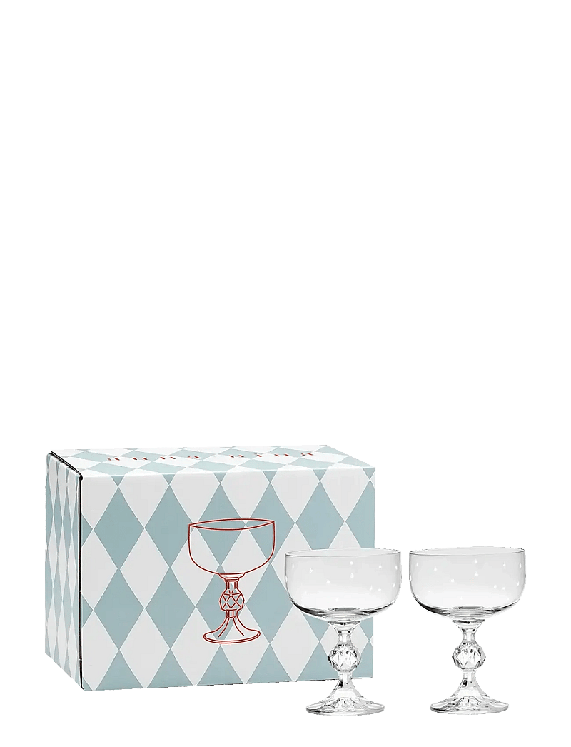 Anna + Nina - Starry Eve Cocktail Glass Set of 2 - alhaisimmat hinnat - white - 0
