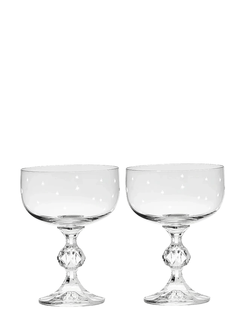 Anna + Nina - Starry Eve Cocktail Glass Set of 2 - alhaisimmat hinnat - white - 1