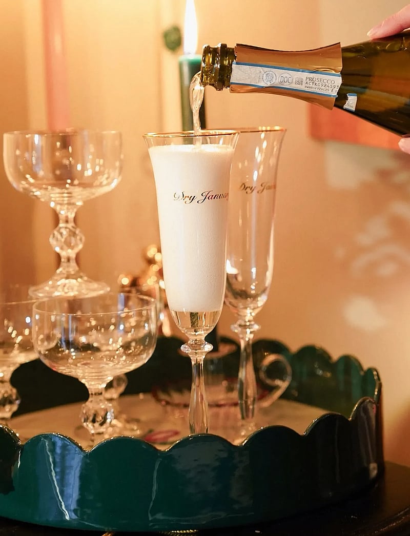 Anna + Nina - Dry January Champagne Flute Set of 2 - die niedrigsten preise - white - 2