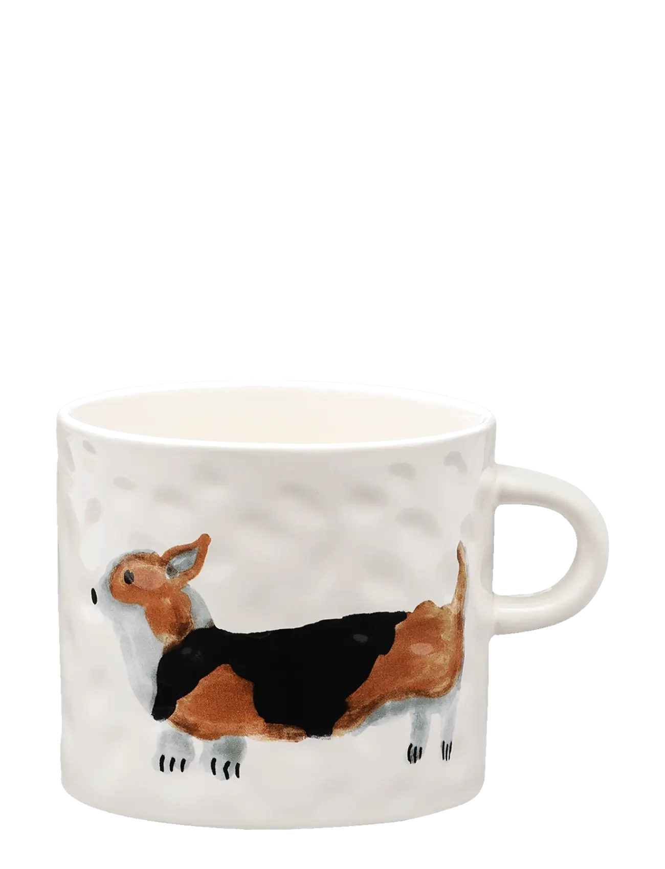 Anna + Nina Corgi Tea Mug, Tea Kop, Hvid, Str: ONE SIZE