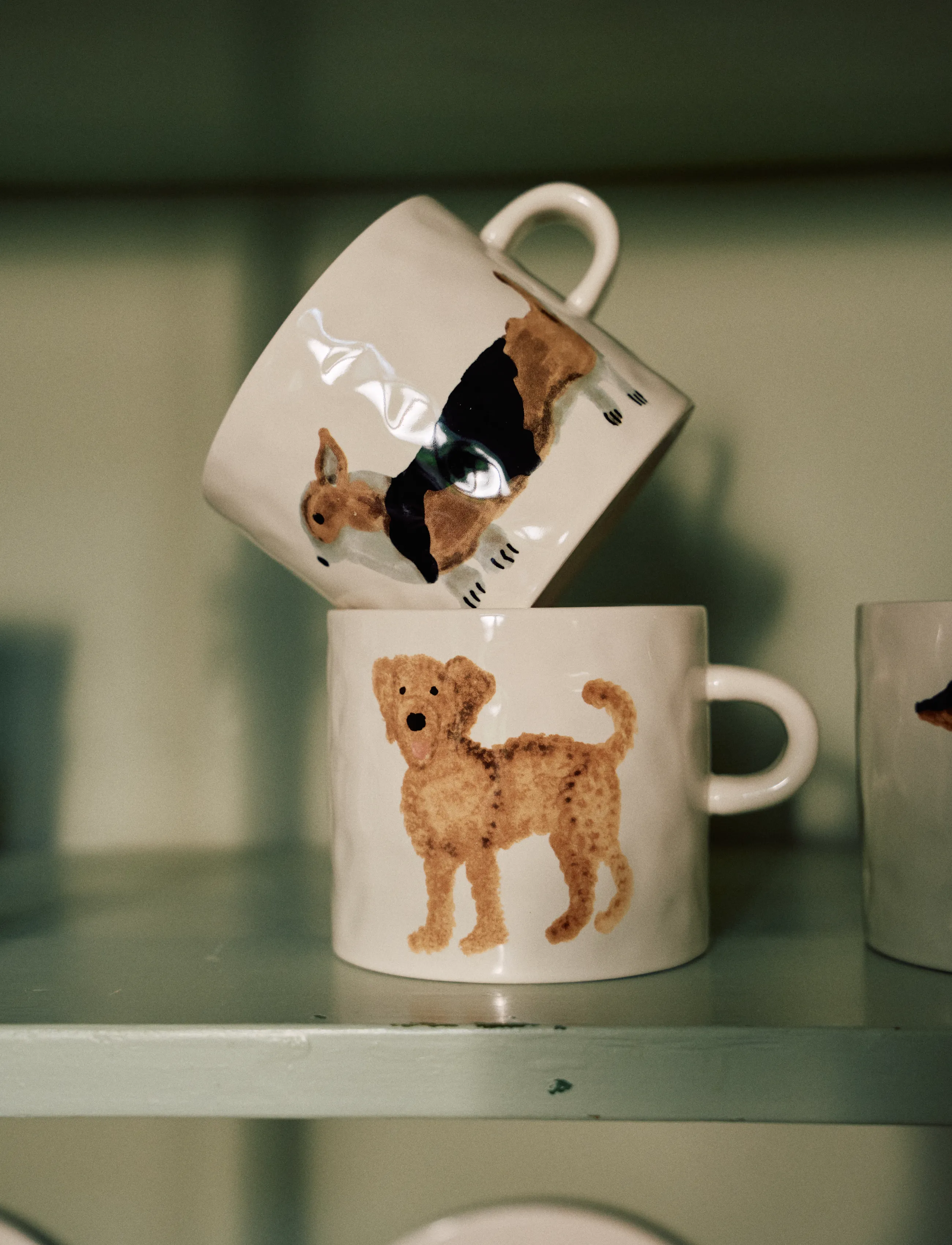 Anna + Nina Corgi Tea Mug, One Size, White, Kopper & Krus > Tekopper, Unisex