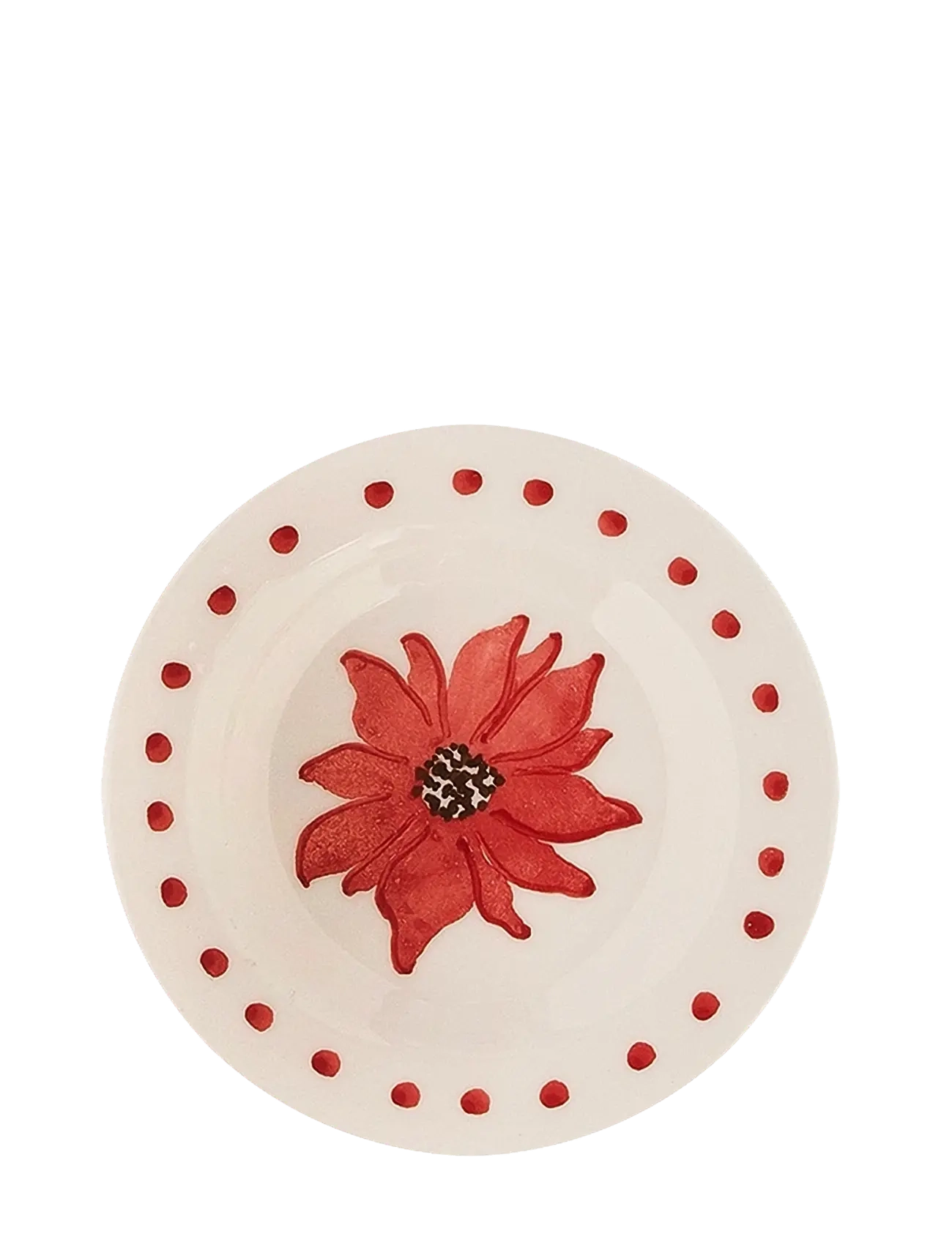 Anna + Nina Fiorita Dessert Plate, Ø 15 cm, Plates, Rot - Small Homeware