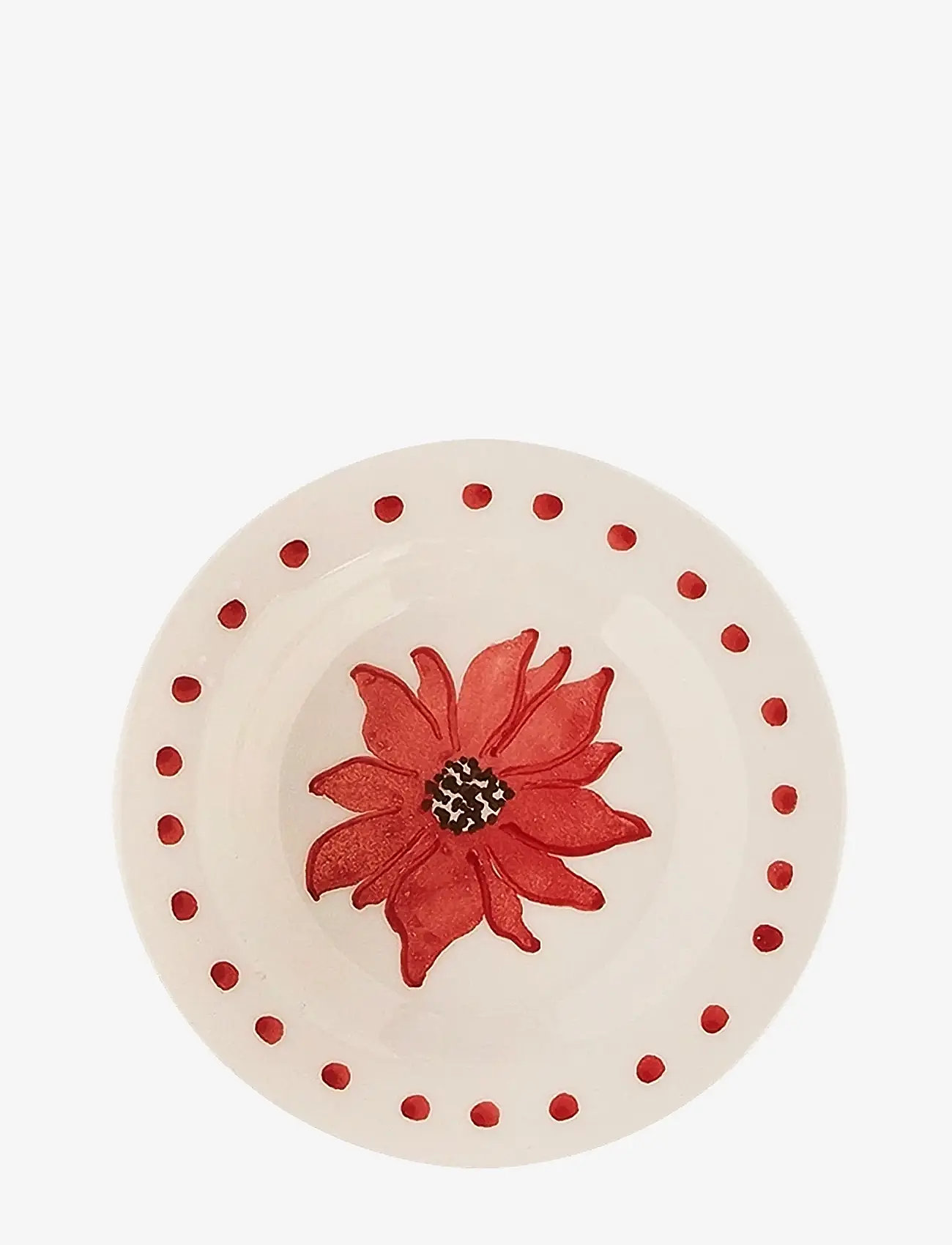 Anna + Nina - Fiorita Dessert Plate - small plates - red - 0