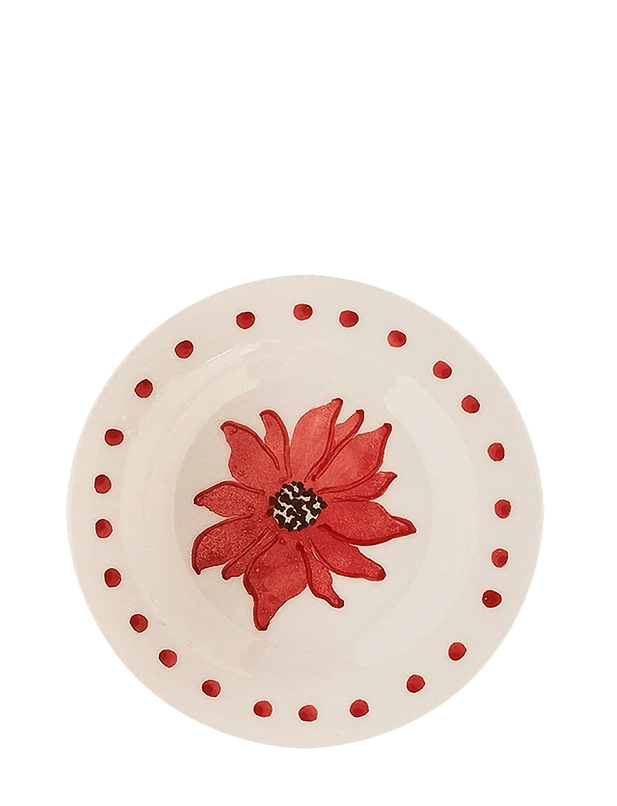 Anna + Nina - Fiorita Dessert Plate - frühstücksteller - red - 0