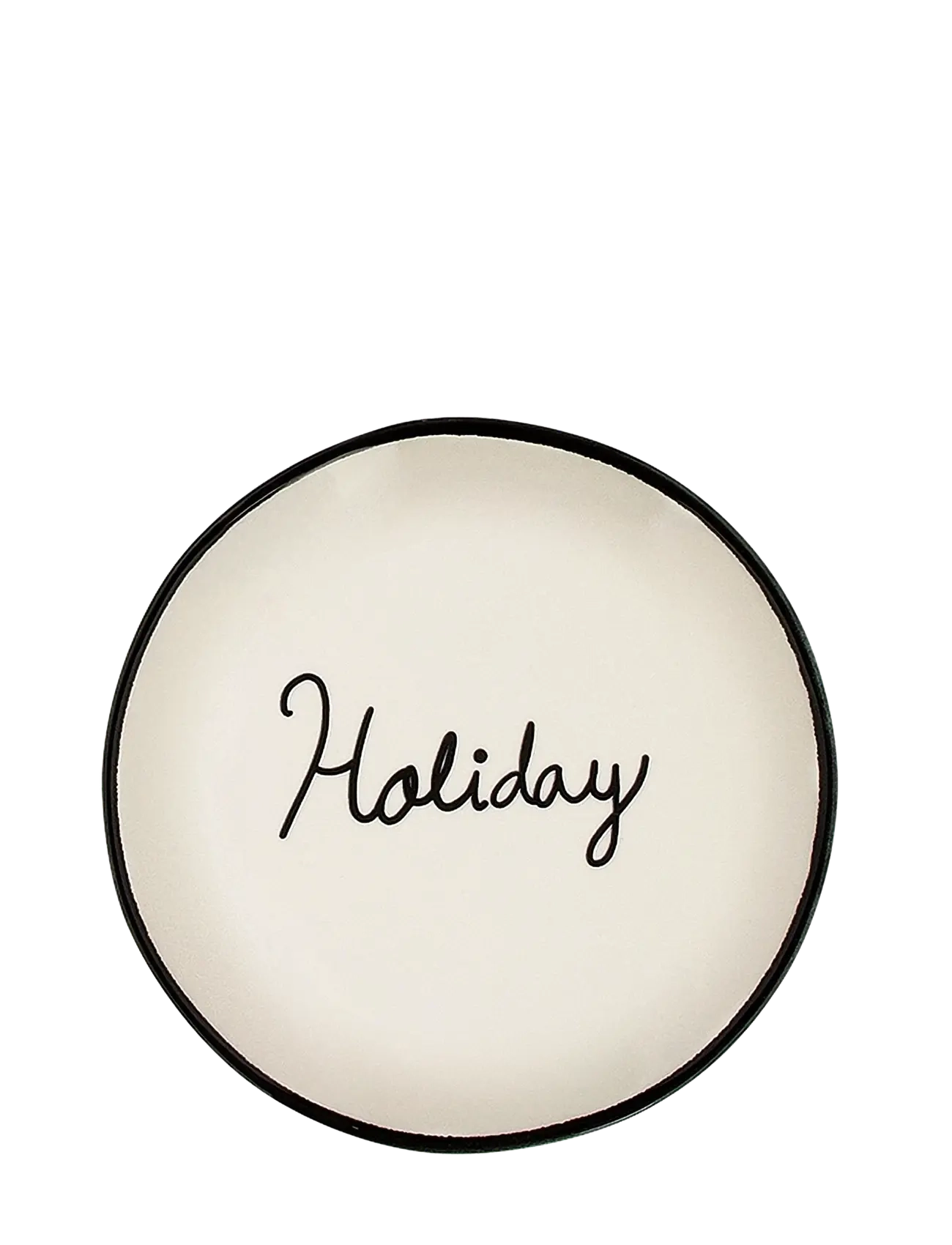 Anna + Nina Holiday Dessert Plate - Geschirr - BLACK / cream