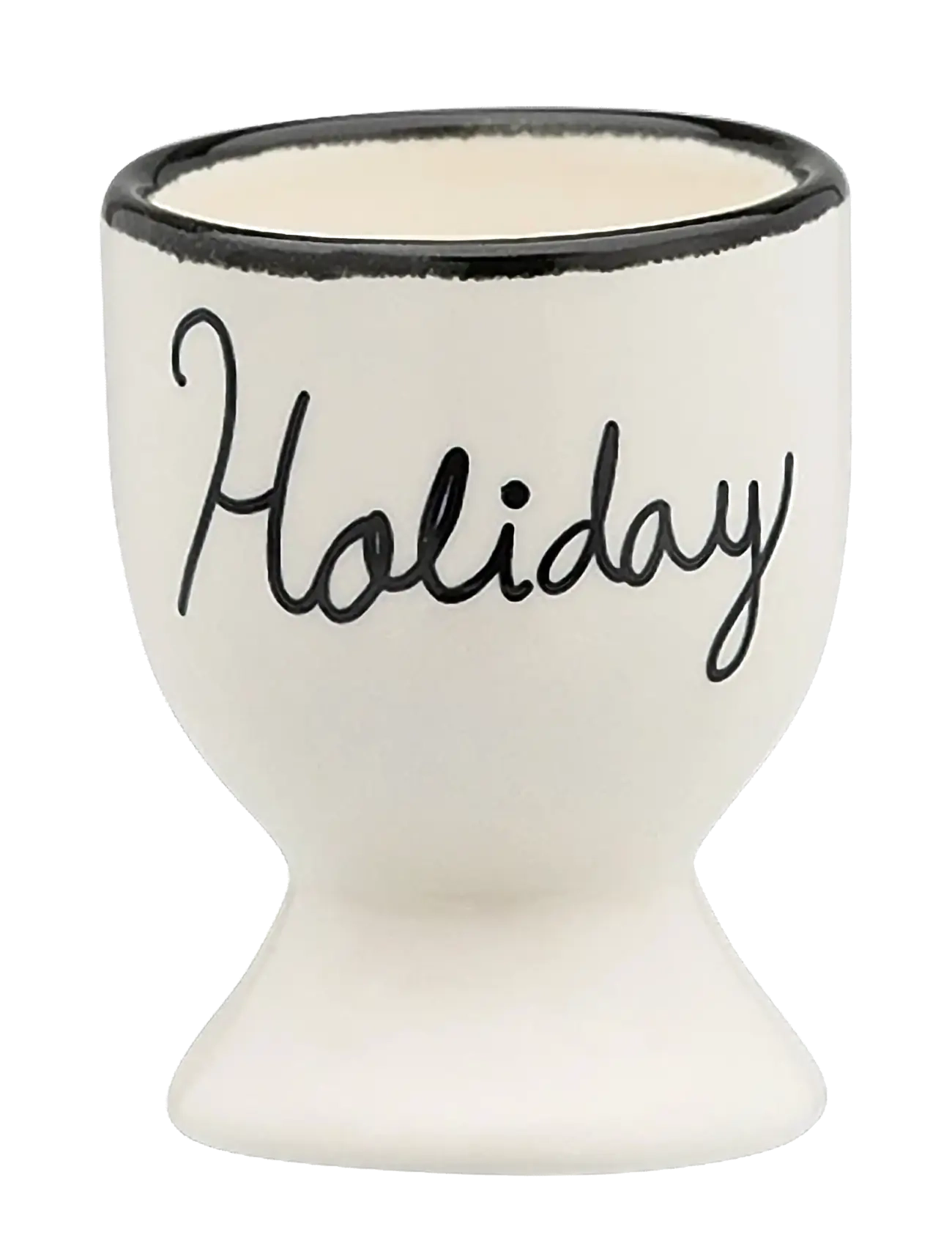 Anna + Nina Holiday Egg Cup - Borddækning - BLACK / cream