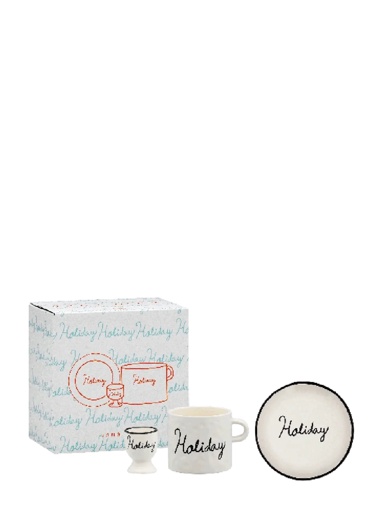 Anna + Nina Holiday Breakfast Set, One Size, Plates, Creme - Table Settings&sets, Homeware
