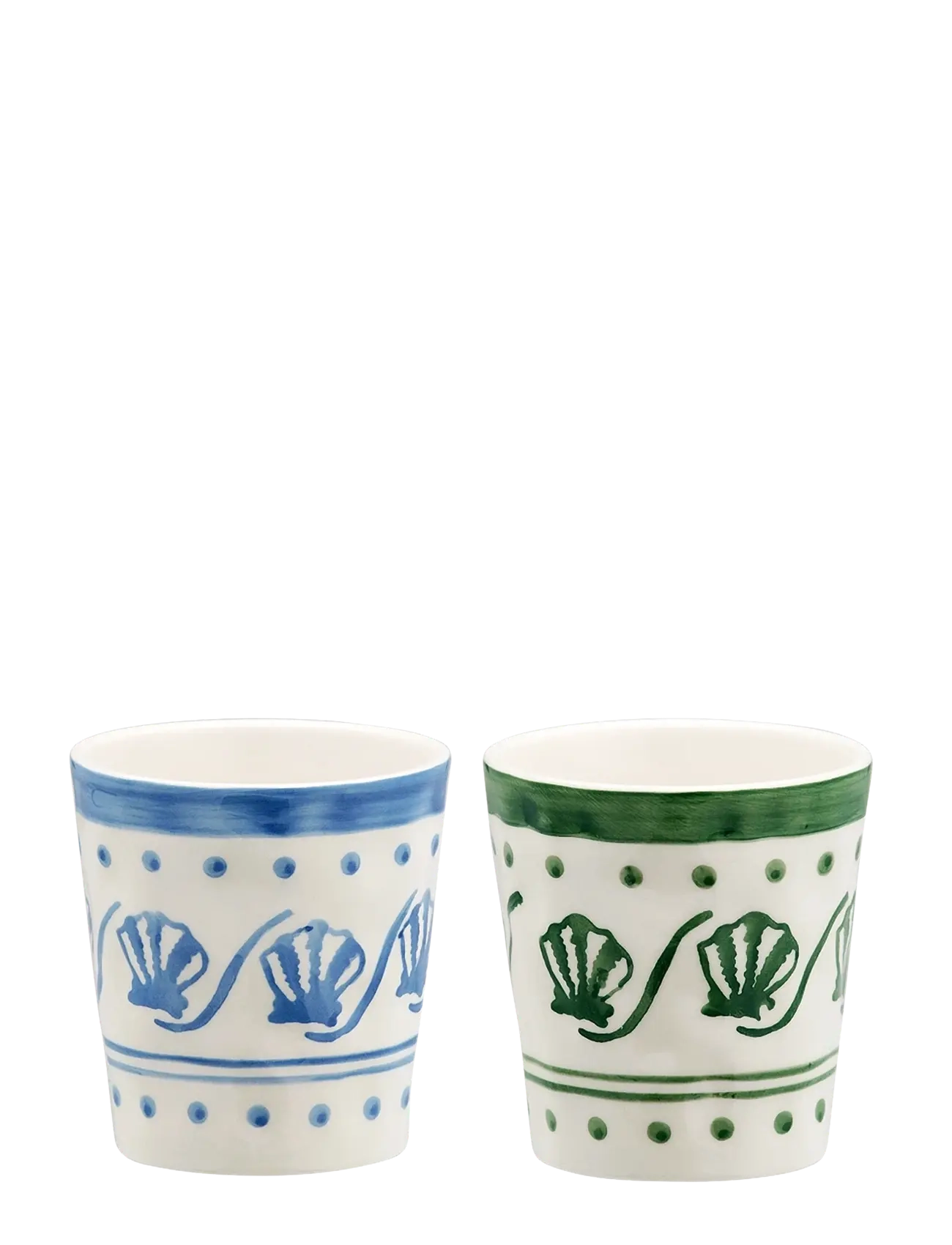 Anna + Nina Coastal Charm Coffee Cup Set of 2 - Krus & Kopper - MULTICOLOR / multi