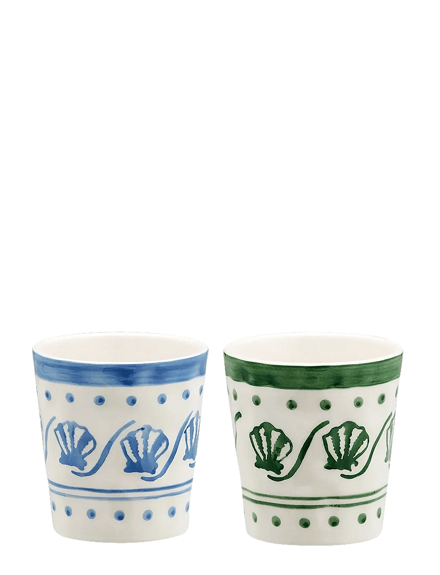 Anna + Nina - Coastal Charm Coffee Cup Set of 2 - kohvitassid - multicolor - 0