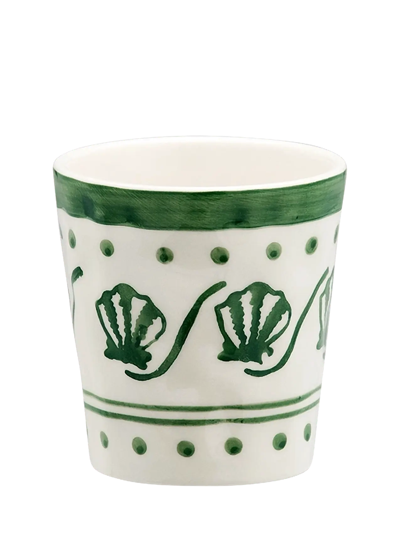 Anna + Nina Seagrass Shore Coffee Cup - Geschirr - GREEN / cream