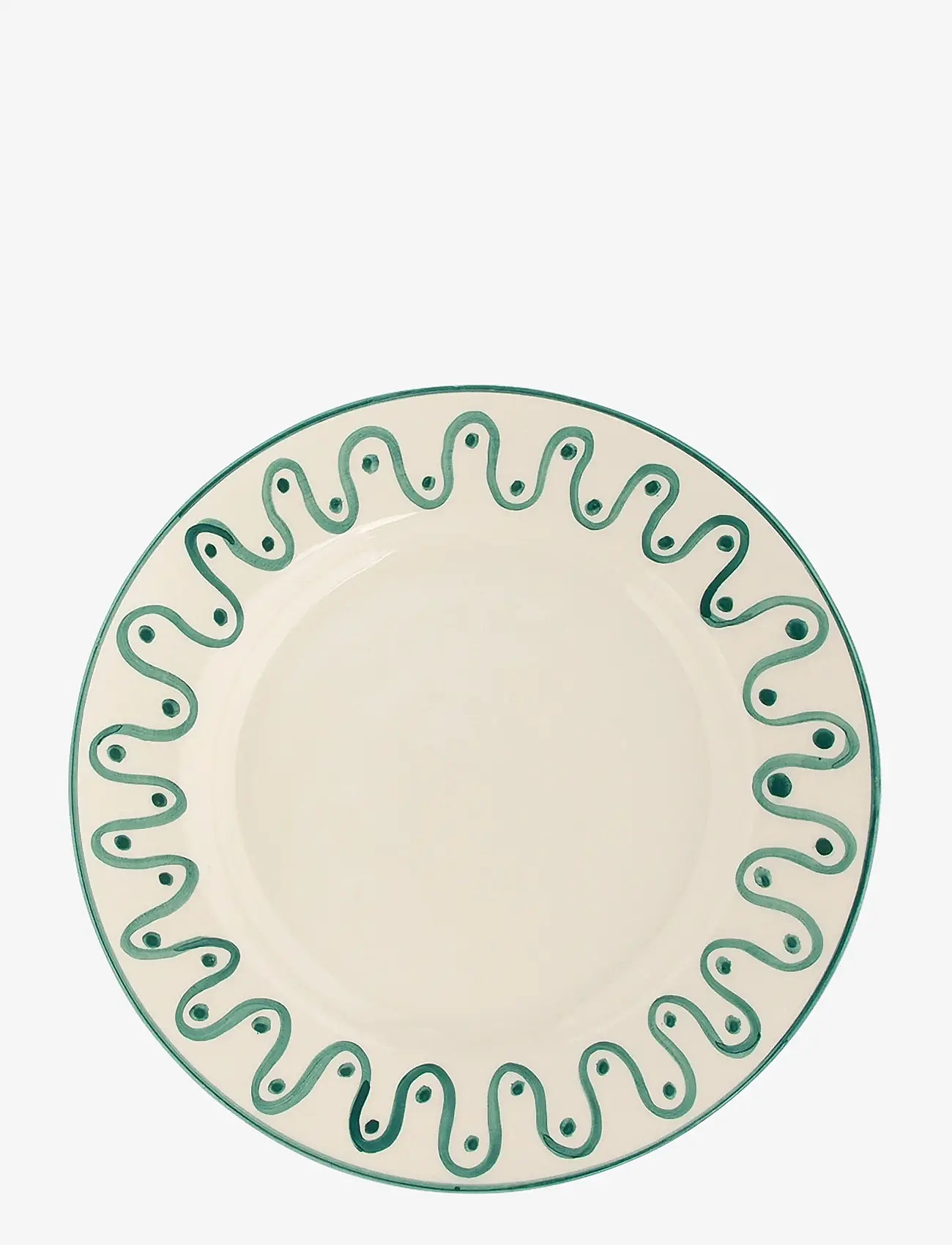 Anna + Nina - Leaf Dinner Plate - dinner plates - green - 1