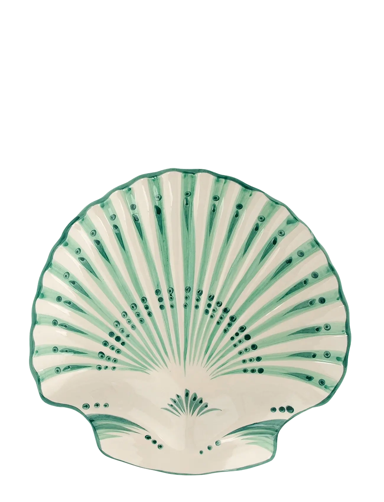 Anna + Nina Shell Verde Serving Platter, One Size, Dishes, Grün - Platters, Homeware