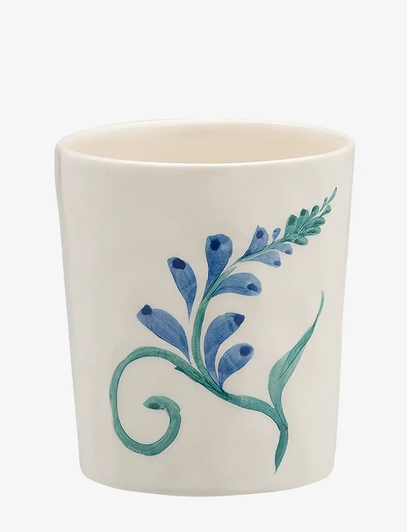 Anna + Nina - Indigo Flora Latte Cup - kaffekoppar - multicolor - 0