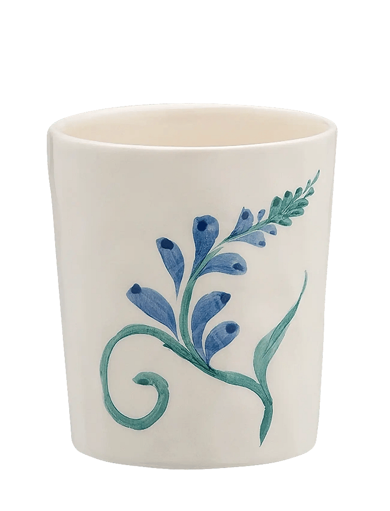 Anna + Nina - Indigo Flora Latte Cup - kaffekoppar - multicolor - 0