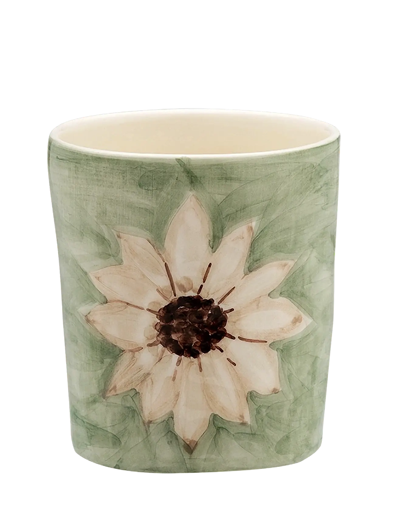 Anna + Nina White Lotus Dreams Latte Cup - Geschirr - MULTICOLOR / green