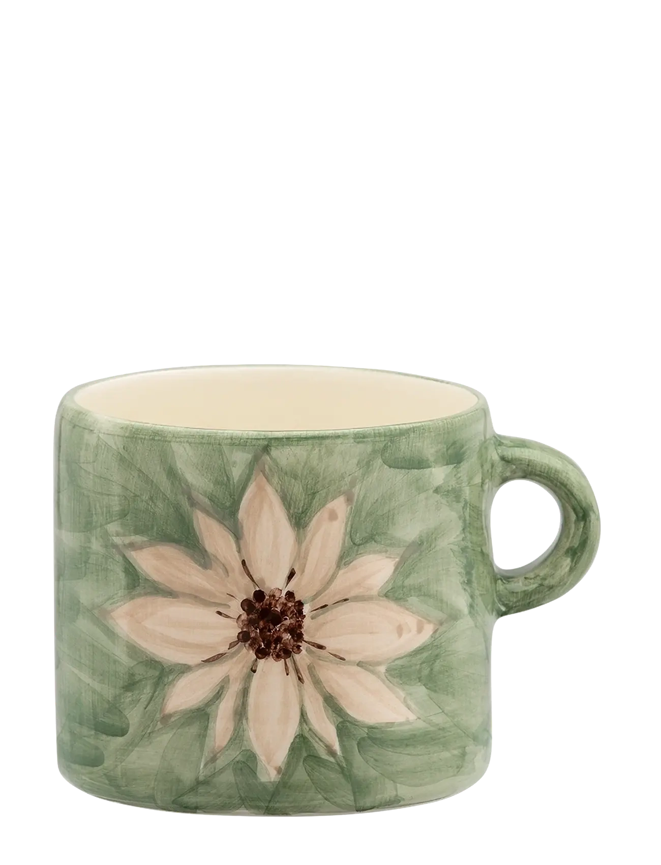 Anna + Nina White Lotus Dreams Mug - Krus & Kopper - MULTICOLOR / green