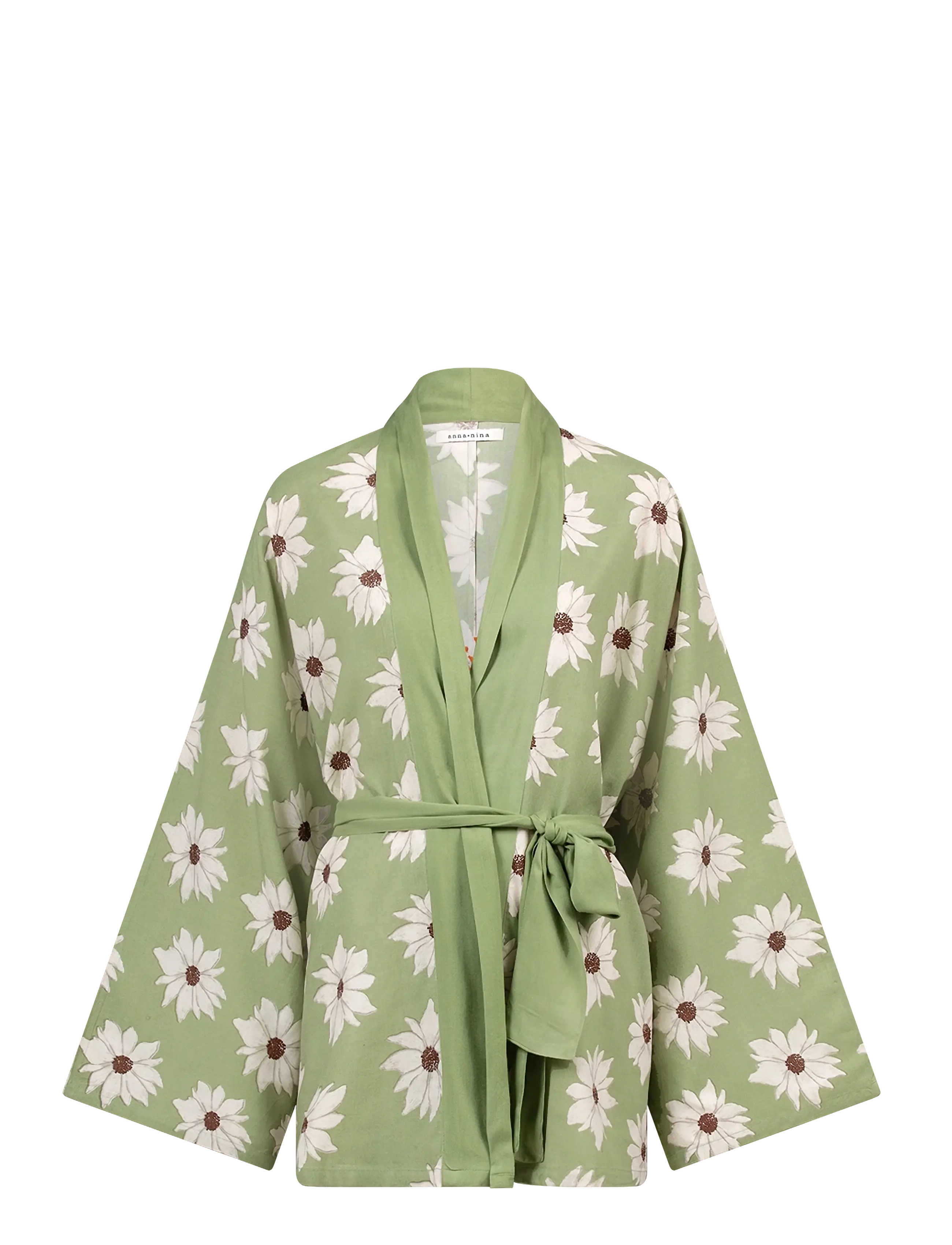 Anna + Nina White Lotus Dreams Kimono - Morgenkåper - MULTICOLOR / green