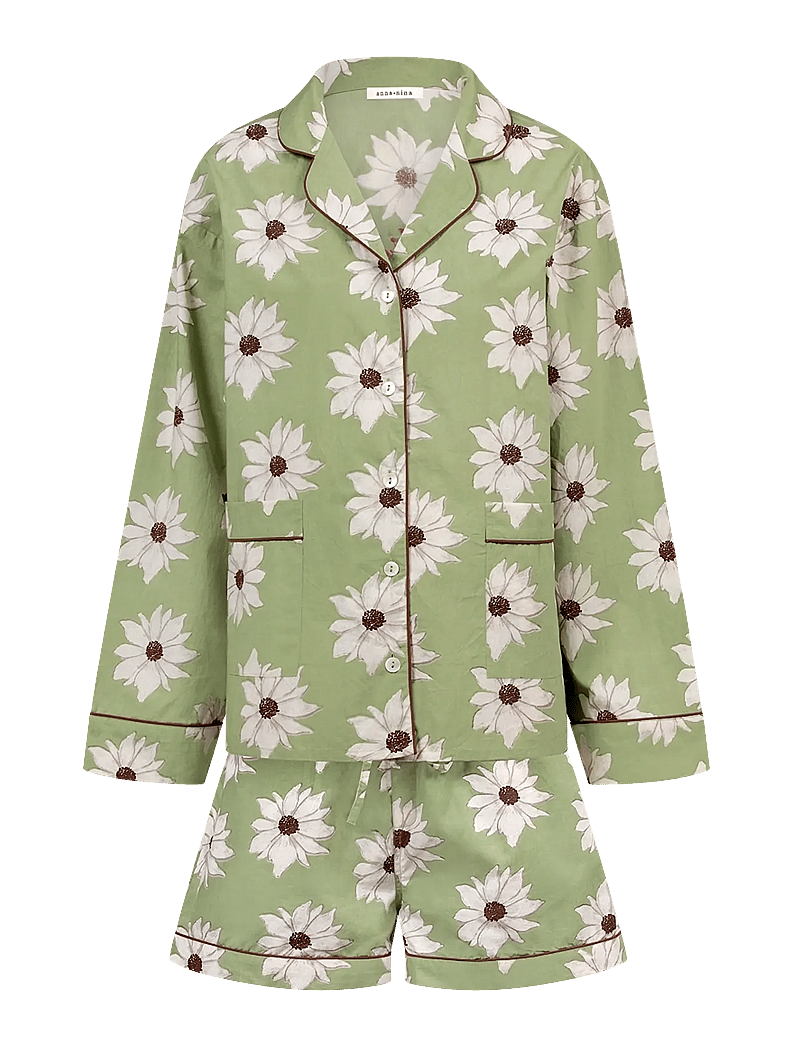 Anna + Nina - White Lotus Dreams Pyjama - pyjamas - multicolor - 0