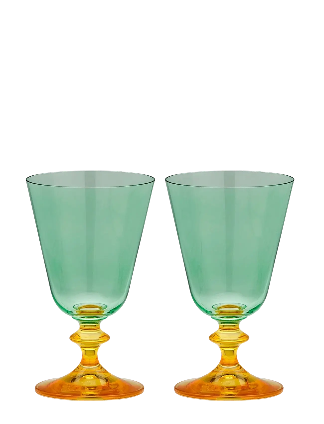 Anna + Nina Arancia Short Wine Glass Set of 2 - Geschirr - MULTICOLOR / multi