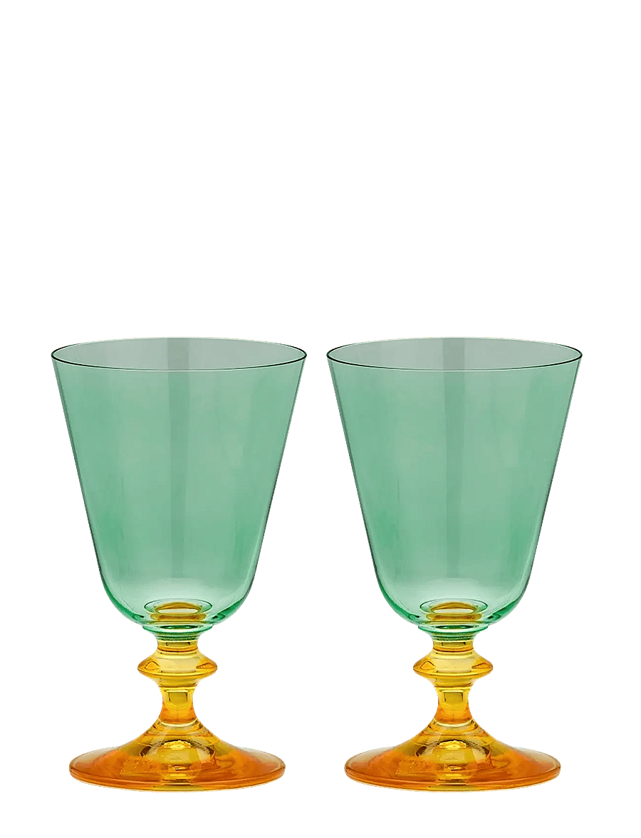 Anna + Nina - Arancia Short Wine Glass Set of 2 - multicolor - 0