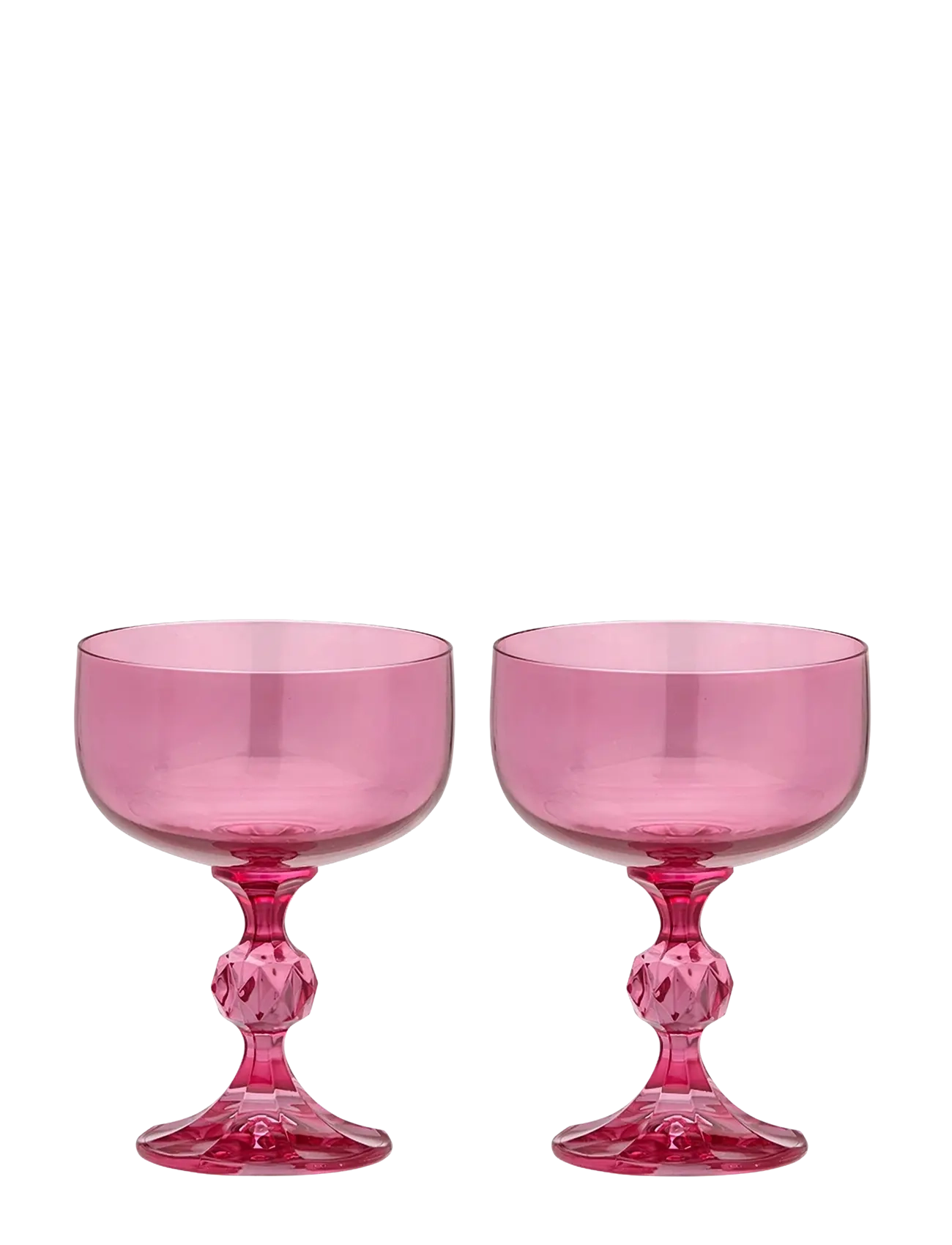 Anna + Nina Rose Cocktail Glass Set of 2 - Borddækning - PINK / pink/rose