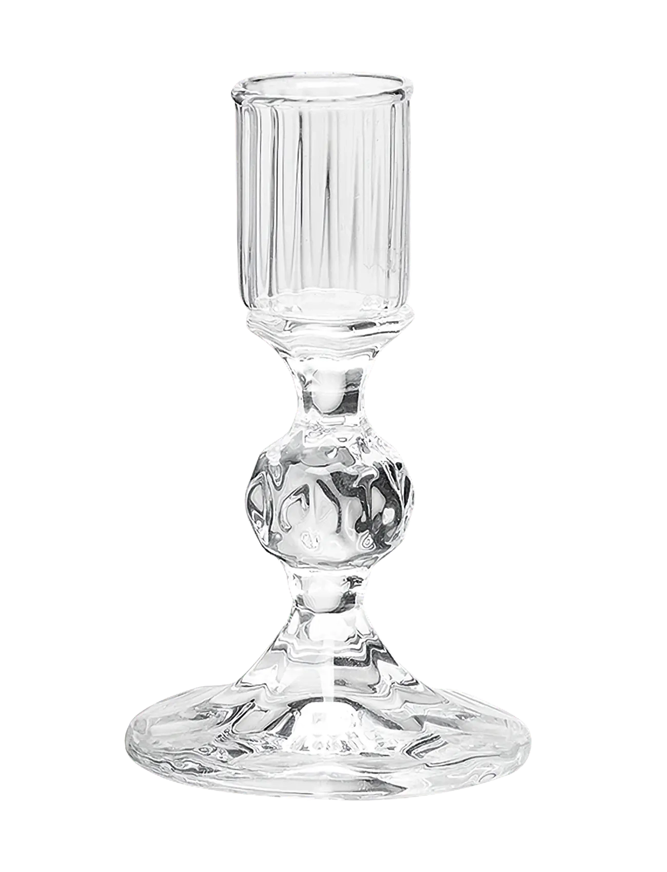 Anna + Nina Clear Gemma Candle Holder, One Size, Nude, Candle & Tealight Holders > Candle Holders, Unisex