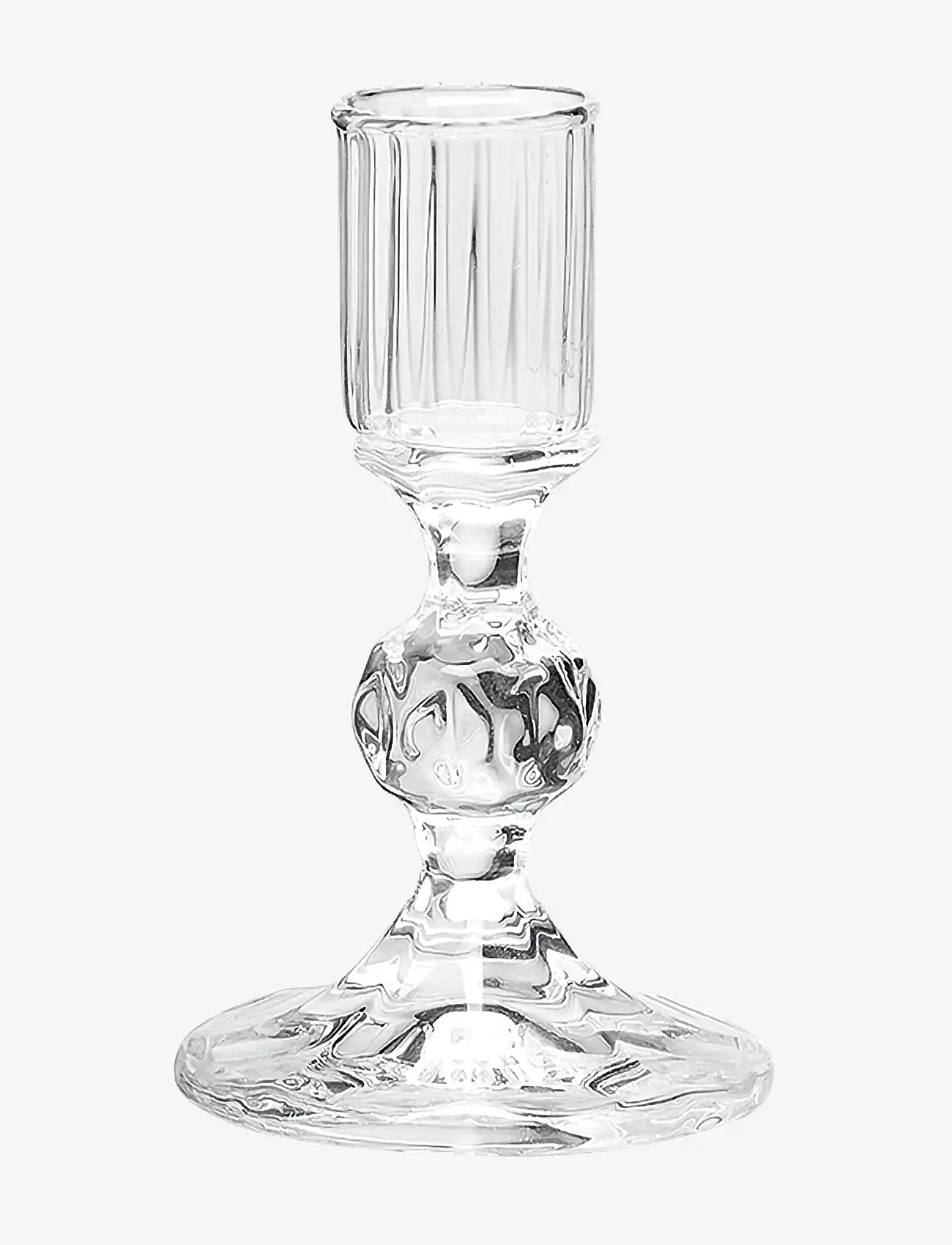 Anna + Nina - Clear Gemma Candle Holder - küünlajalad - white - 0