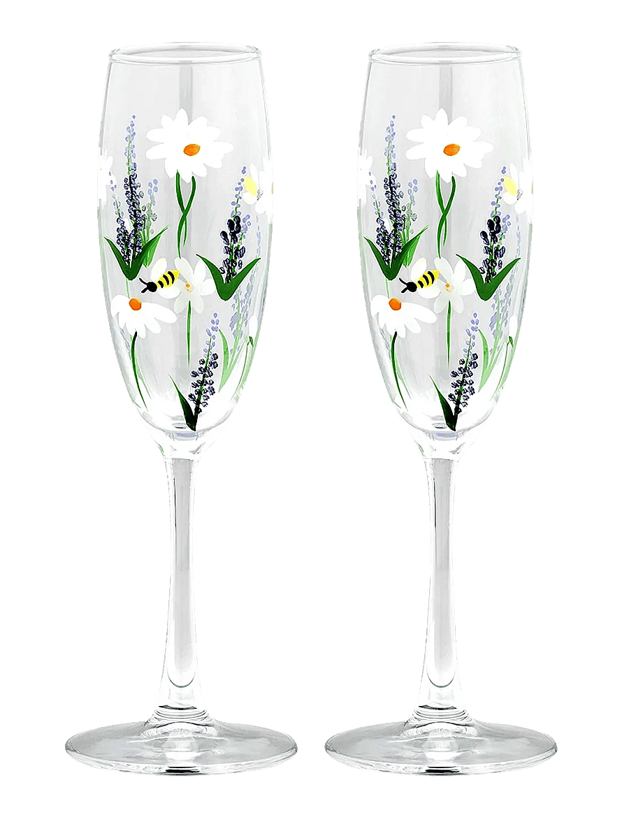 Anna + Nina - Springtime Toast Champagne Flute Set of 2 - sektgläser - multicolor - 0