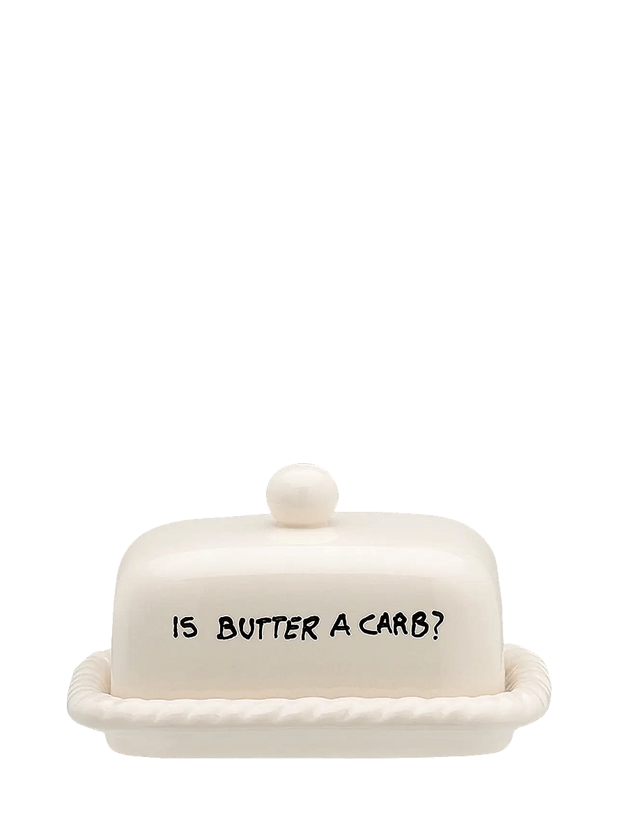 Anna + Nina - Is Butter a Carb Butter Dish - butterdosen - black - 0