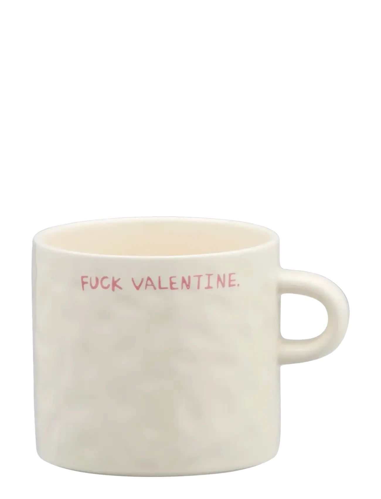 Anna + Nina Fuck Valentine Mug, Coffee Kop, Creme, Str: 50 CL