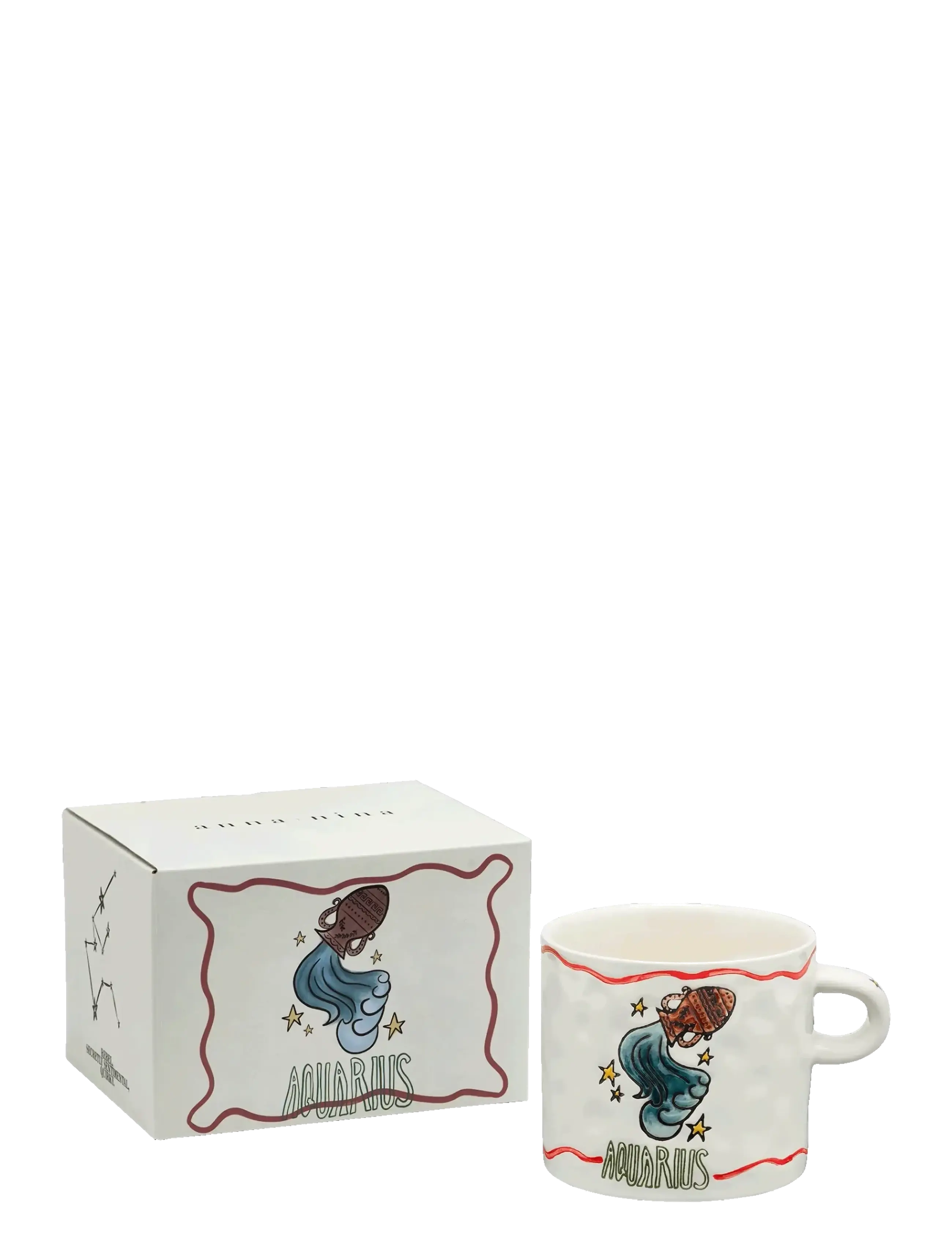Anna + Nina Zodiac Tea Mug, Tea Kop, Creme, Str: 50 CL