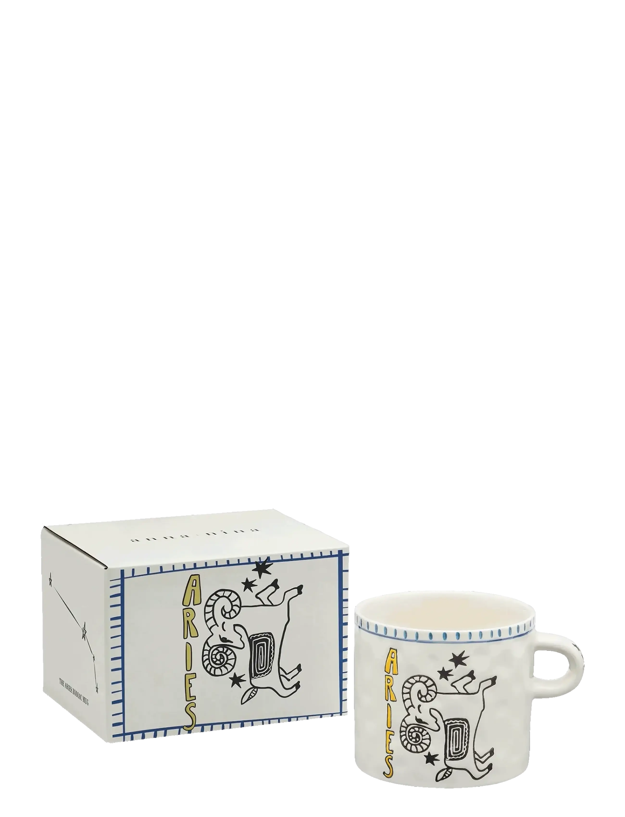 Anna + Nina Zodiac Tea Mug, Tea Kop, Creme, Str: 50 CL