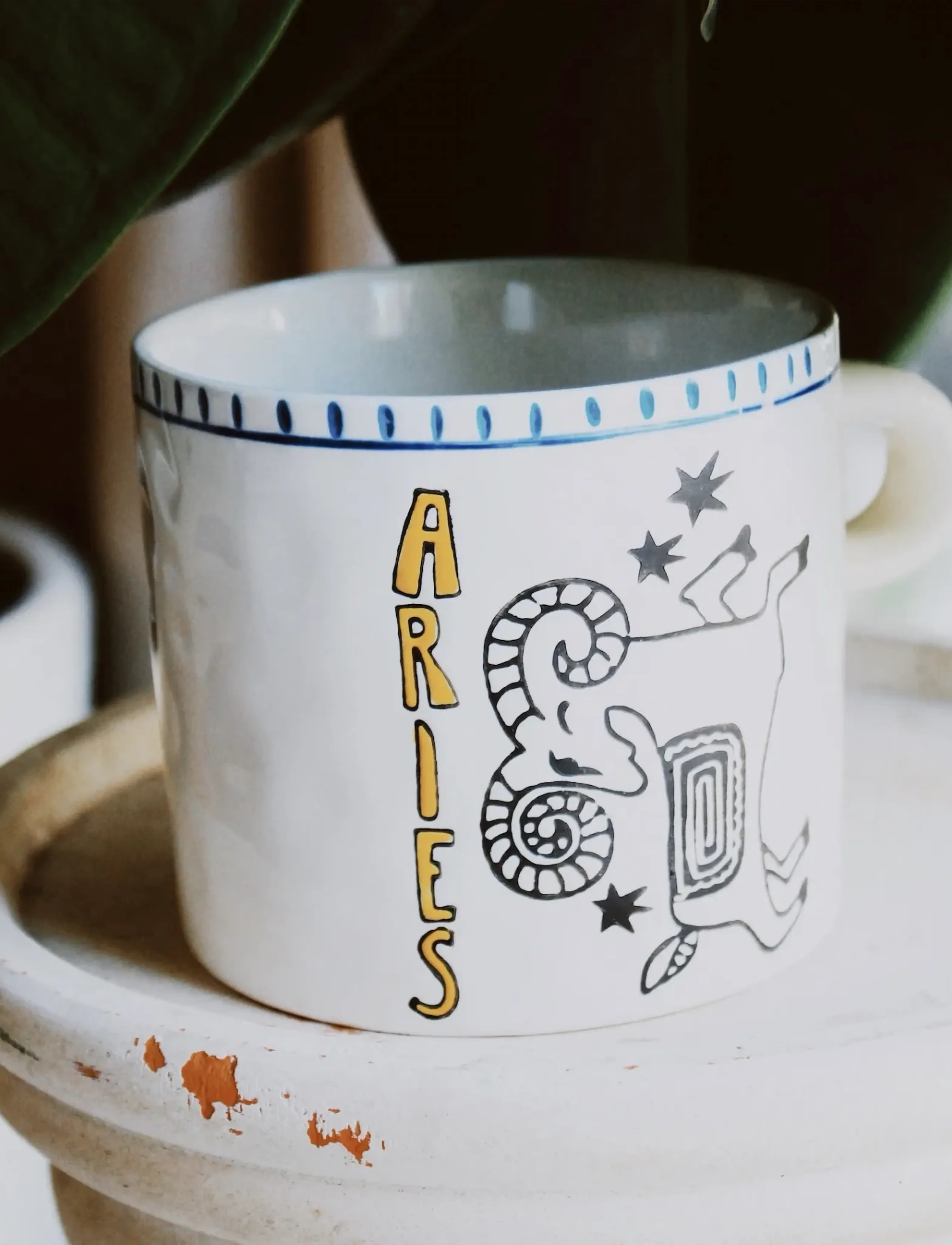 Anna + Nina Zodiac Tea Mug, 50 CL, Cream, Kopper & Krus > Tekopper, Unisex
