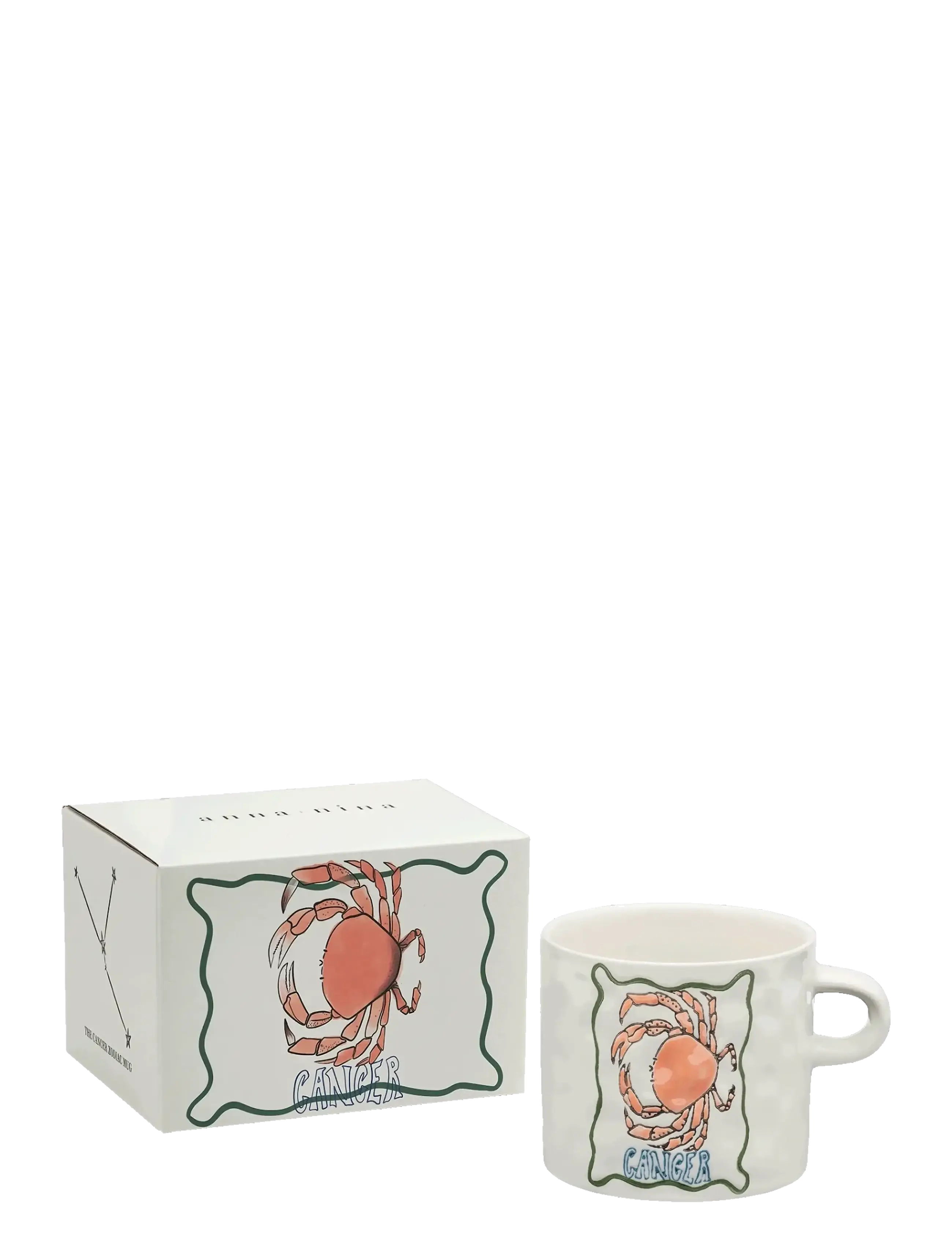 Anna + Nina Zodiac Tea Mug, Tea Kop, Creme, Str: 50 CL