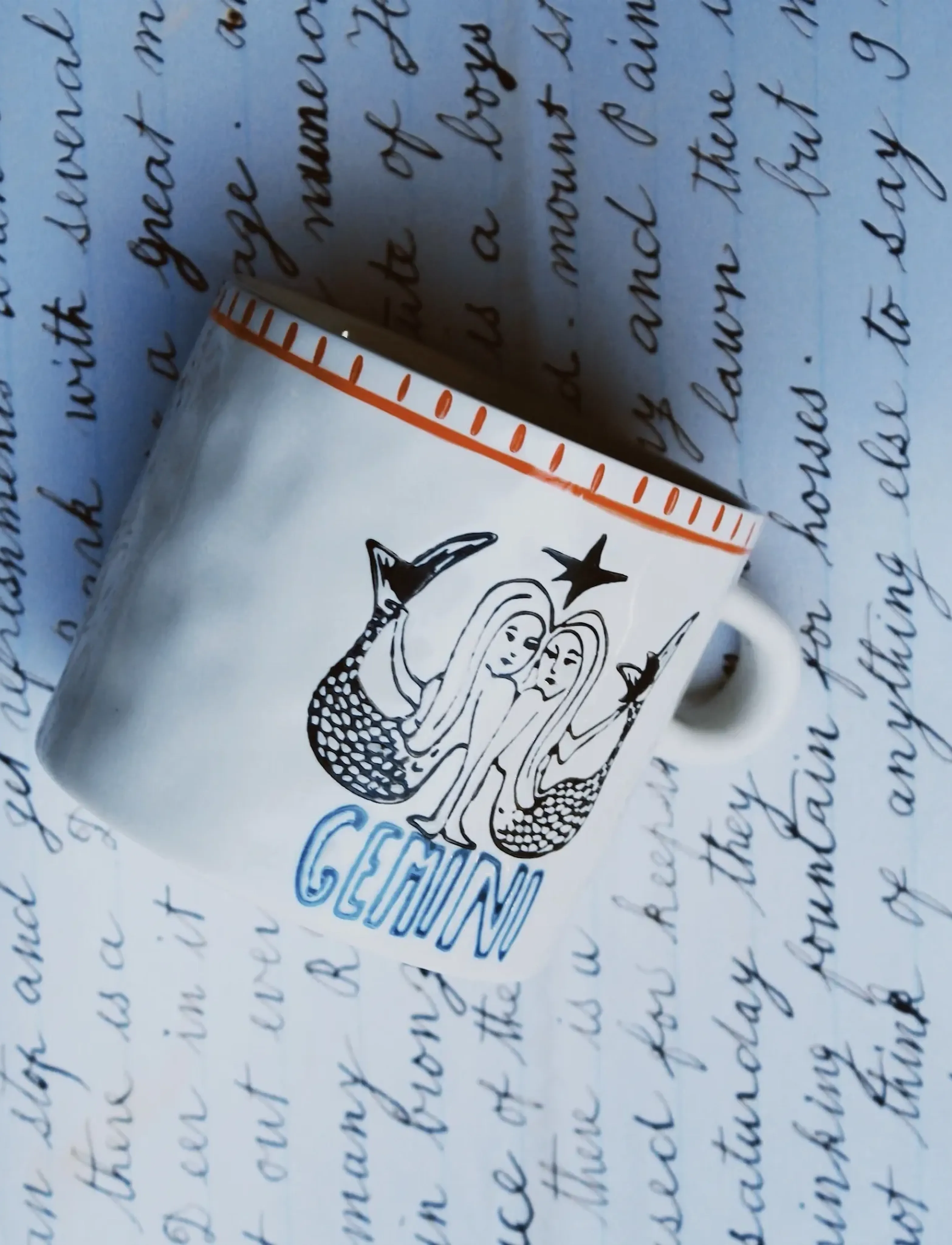 Anna + Nina Zodiac Tea Mug, 50 CL, Cups & Mugs, Creme - Cups, Homeware