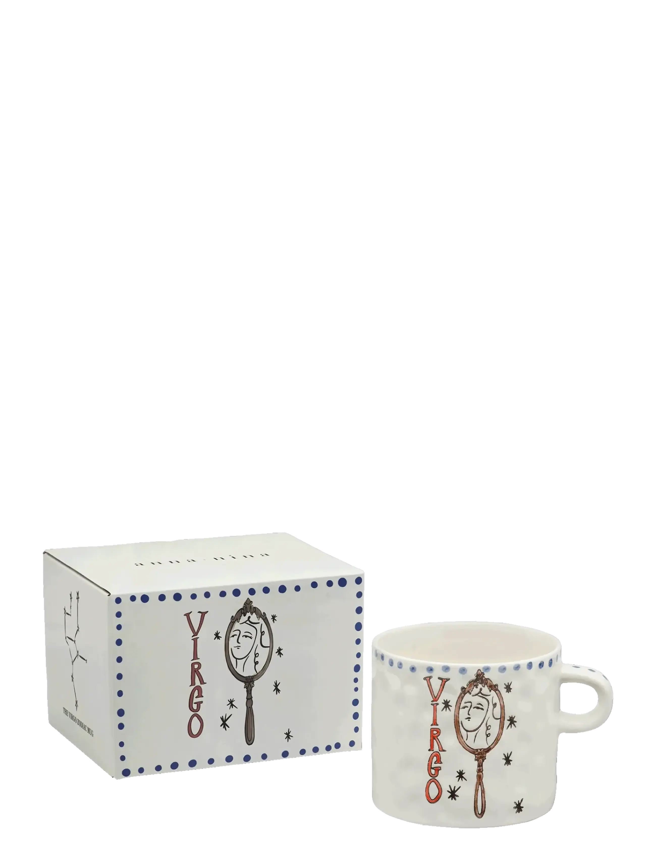 Anna + Nina Zodiac Tea Mug, Tea Kop, Creme, Str: 50 CL