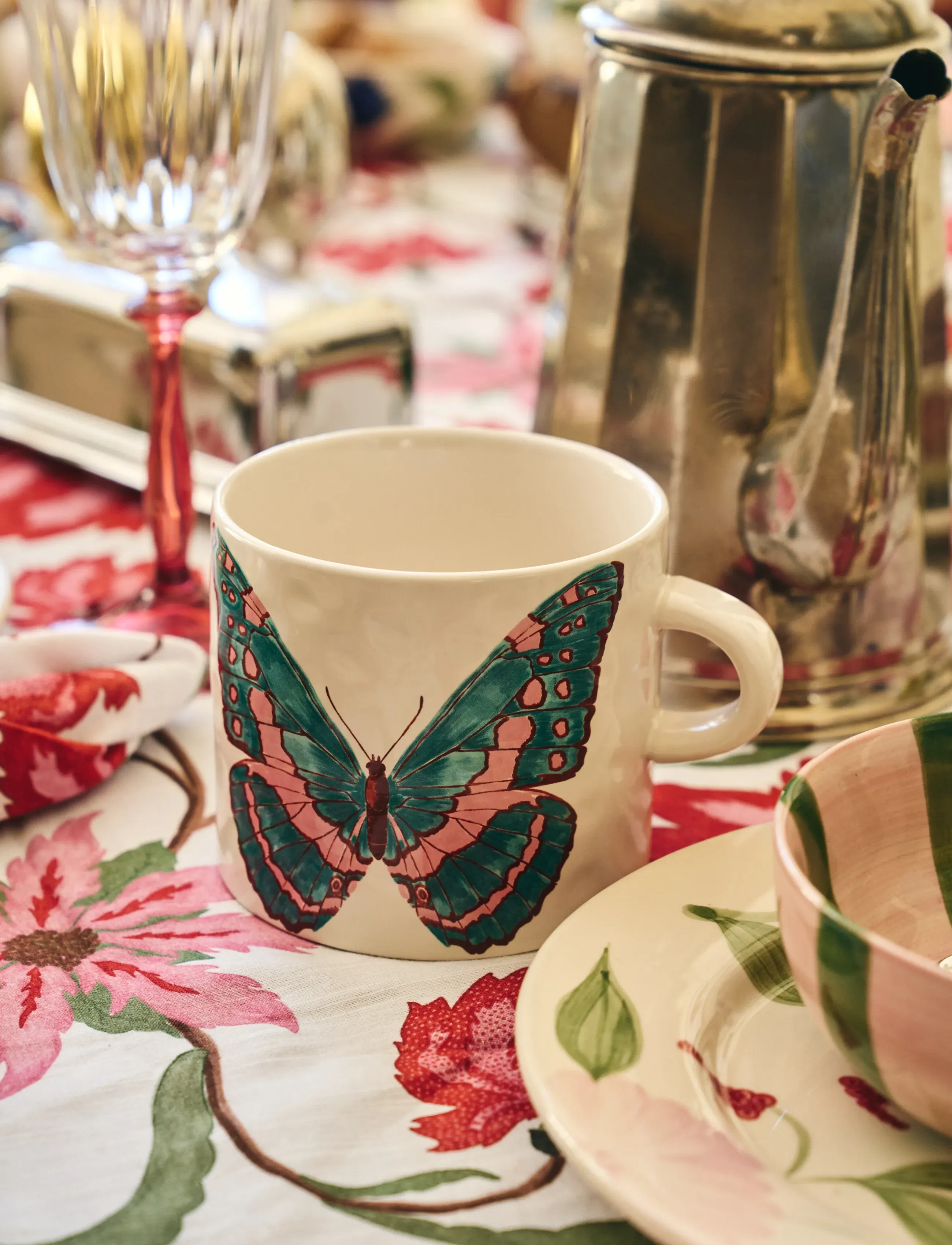Anna + Nina - Butterfly Manor Tea Mug - multicolor - 0