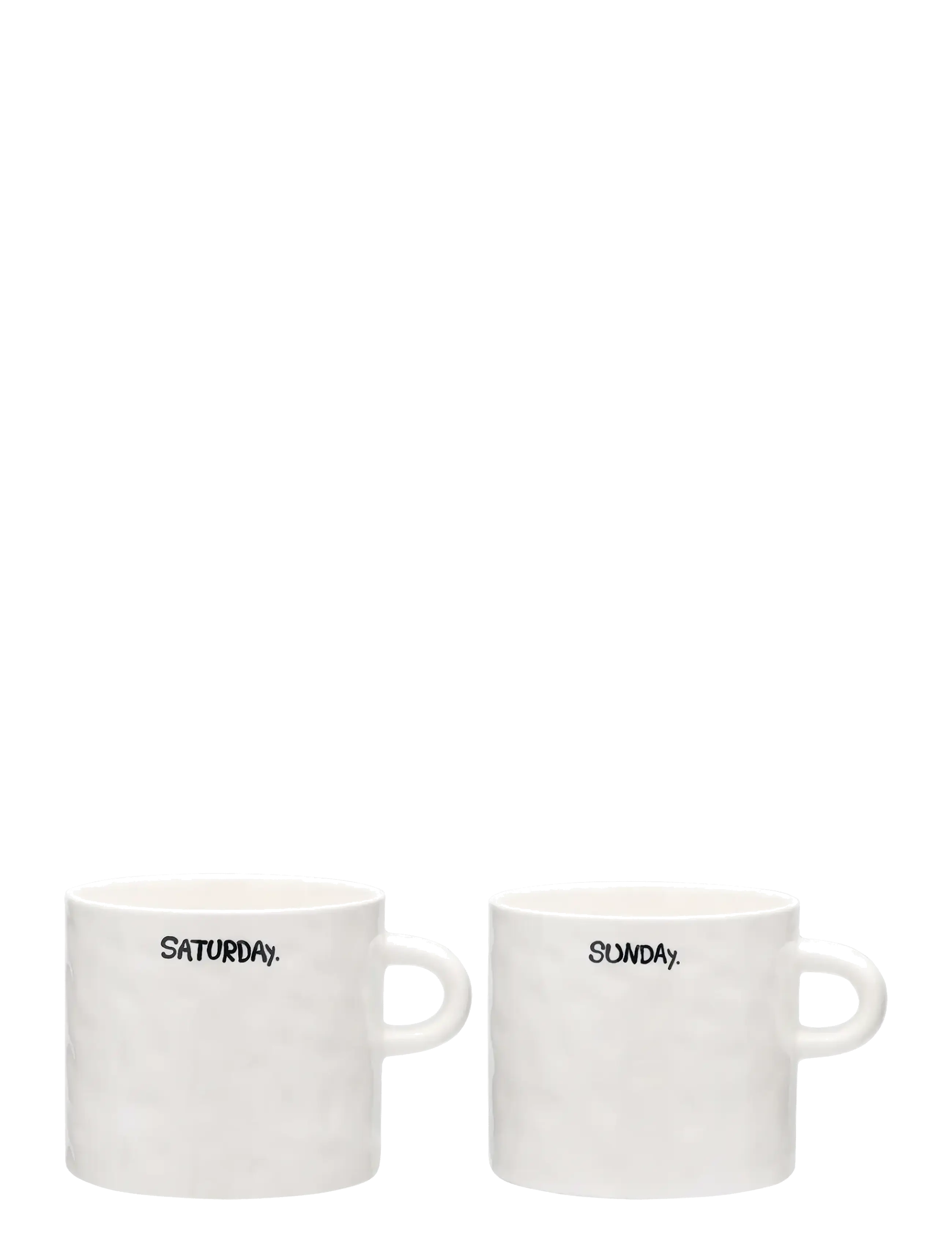 Anna + Nina Weekend Tea Mug Set of 2 - Borddækning - WHITE / white