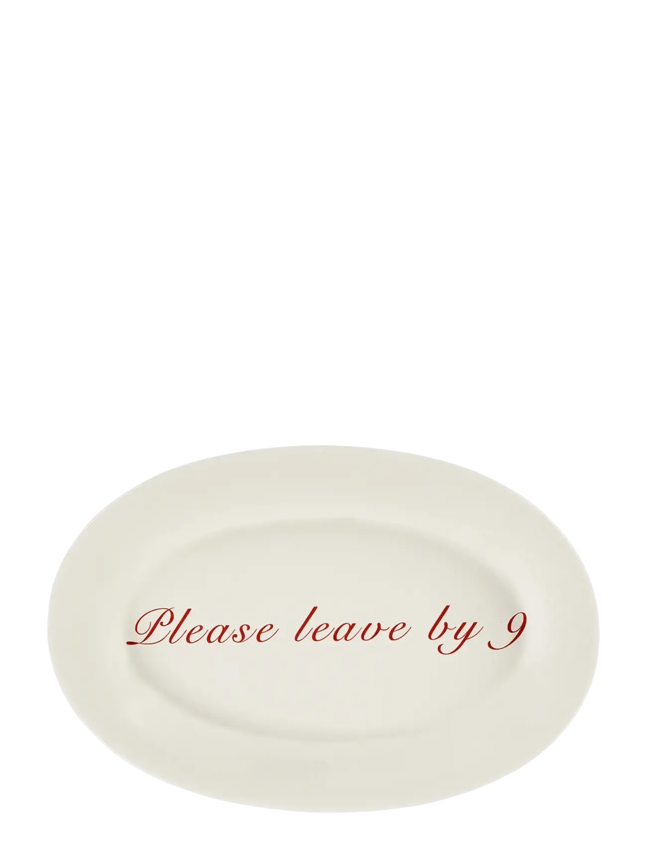 Anna + Nina Please Leave By 9 Serving Platter - Servering - RED / cream