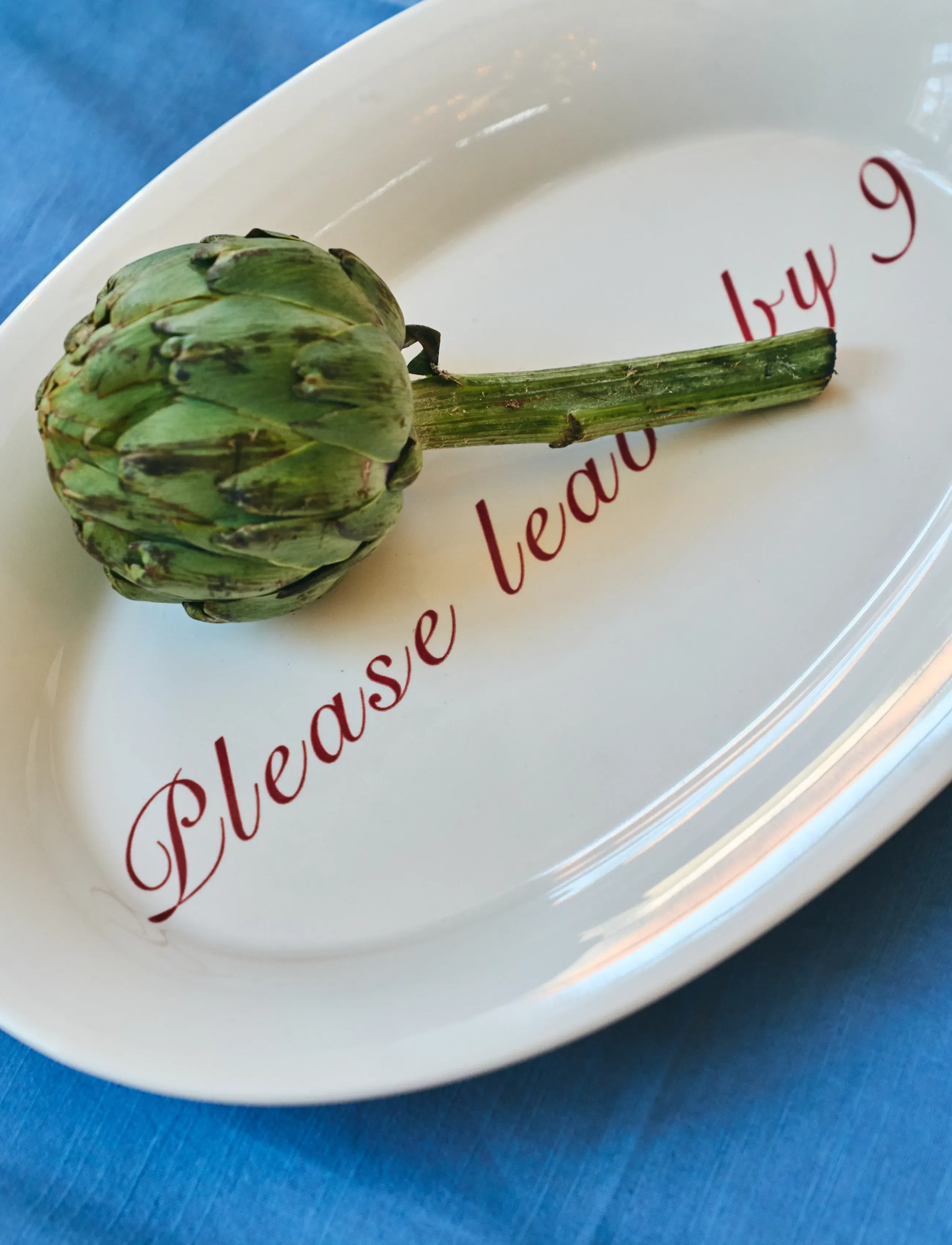 Anna + Nina Please Leave By 9 Serving Platter,,,Creme Gr.ONE SIZE
