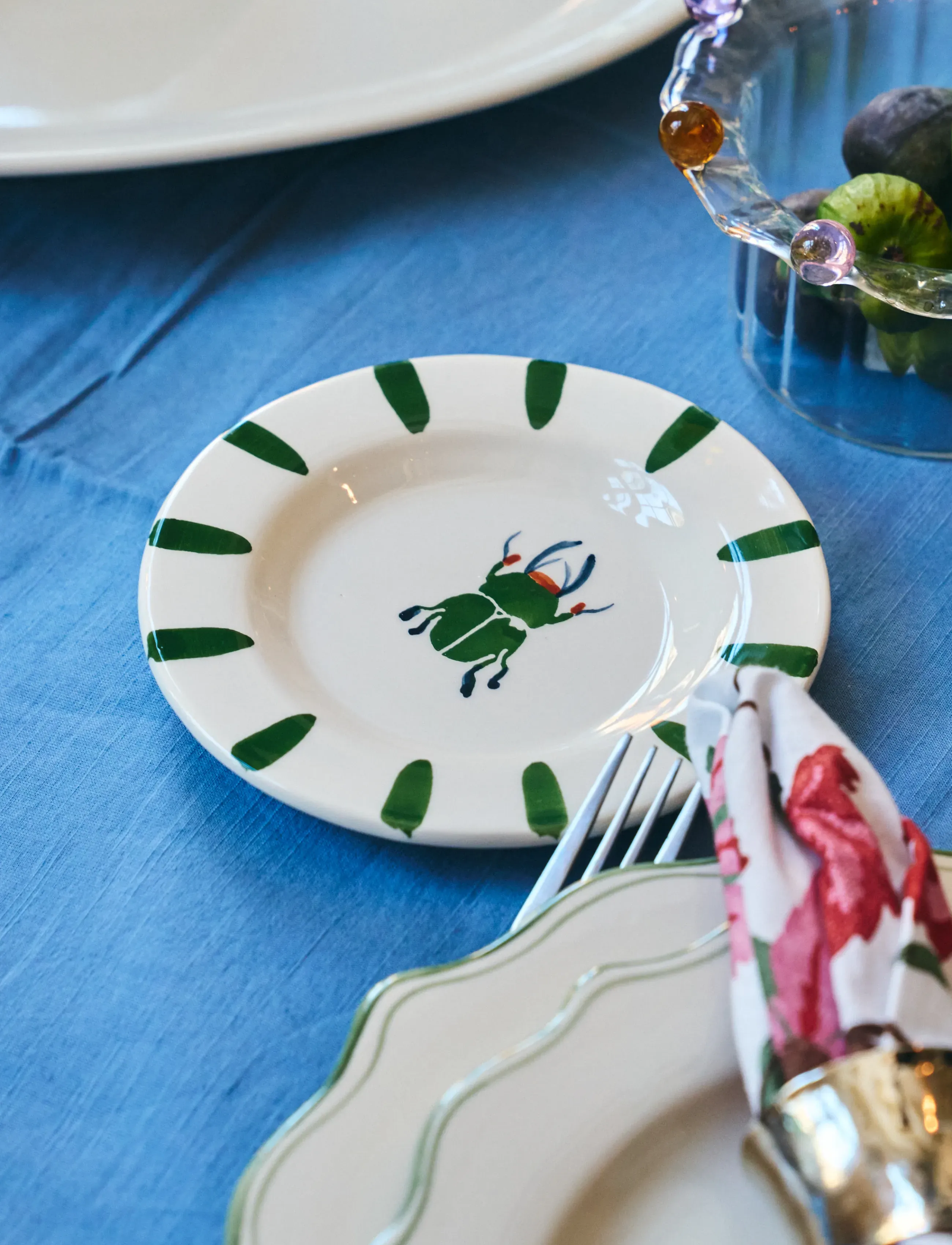 Anna + Nina - Leafy Bug Wall Decoration Plate - multicolor - 0