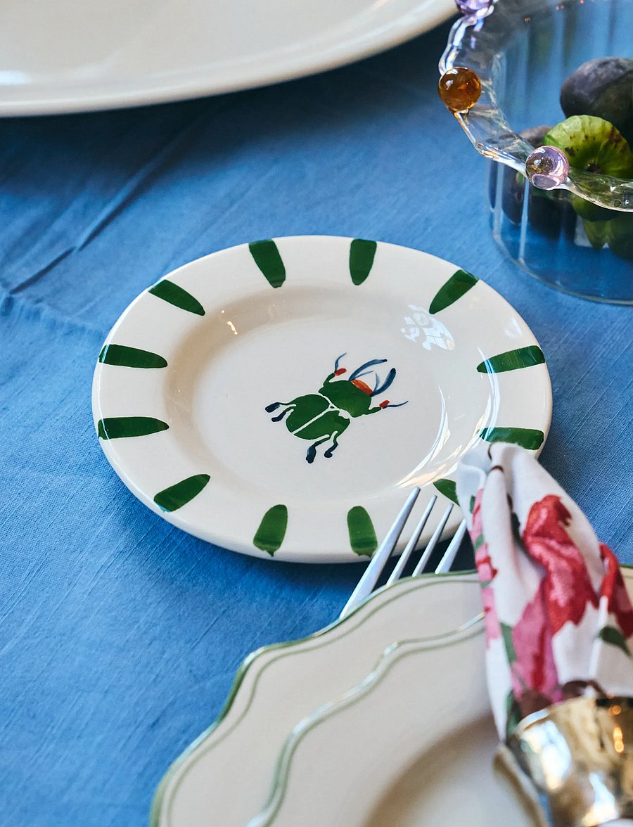 Anna + Nina - Leafy Bug Wall Decoration Plate - multicolor - 0