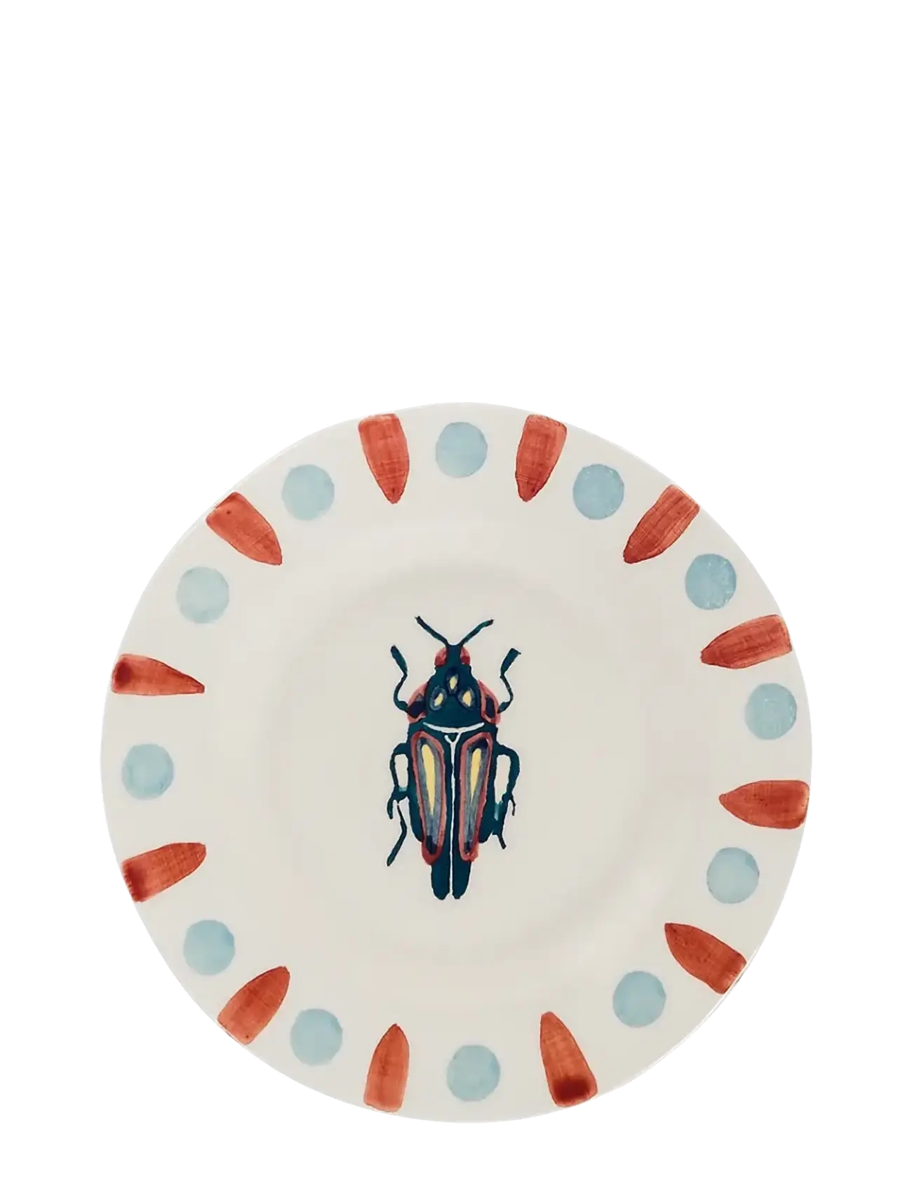 Anna + Nina Beetle Bug Wall Decoration Plate - Anna + Nina - MULTICOLOR / cream