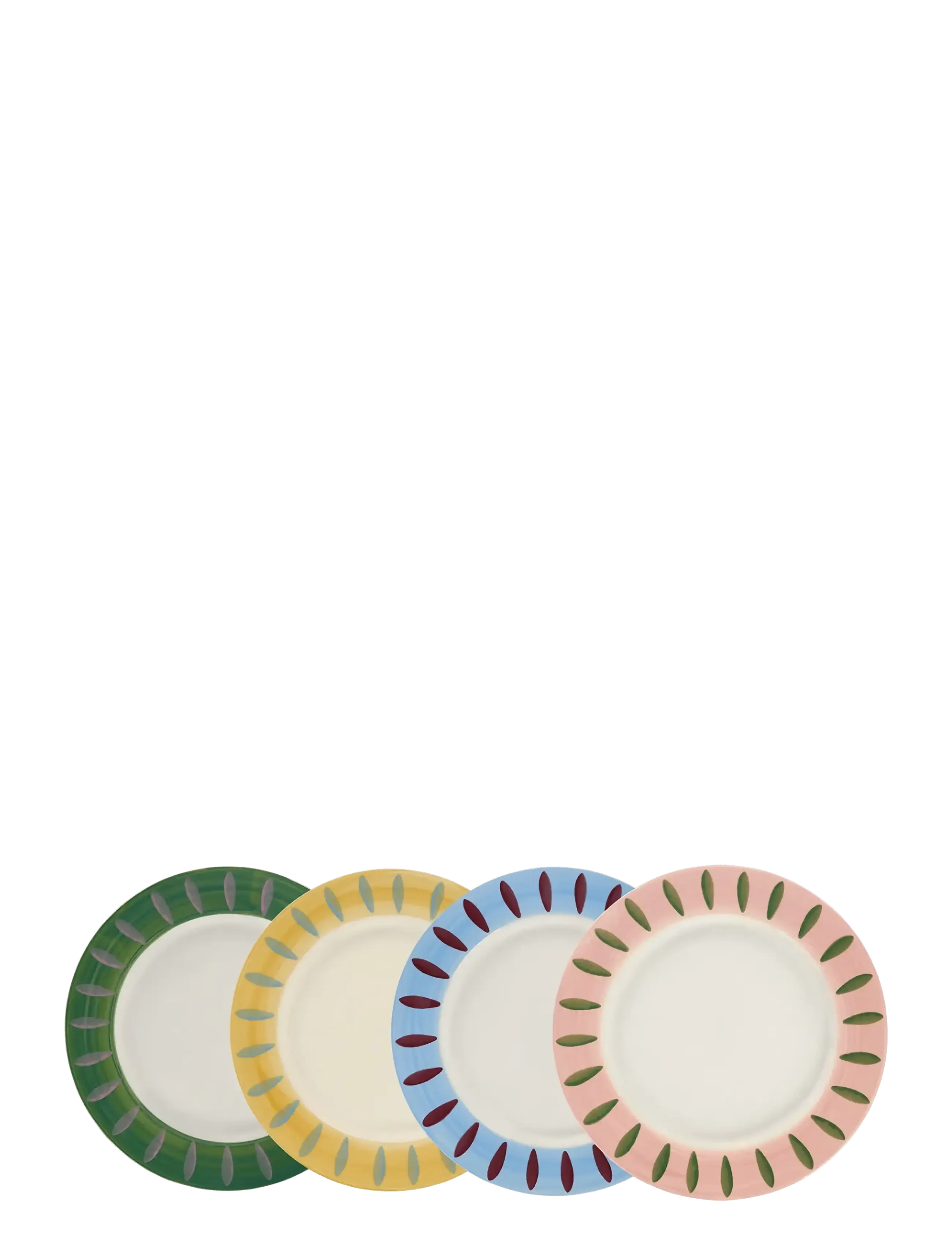 Anna + Nina Dreamy Breakfast Plate Set of 4 - Tallrikar - MULTICOLOR / multi