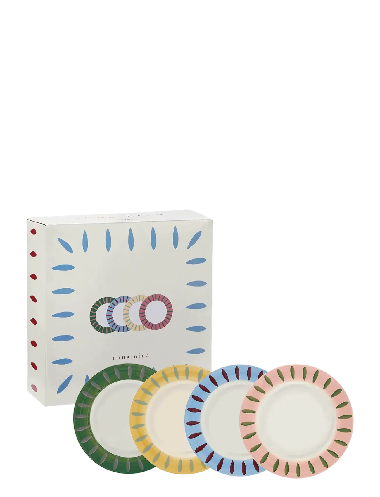 Anna + Nina - Dreamy Breakfast Plate Set of 4 - multicolor - 1