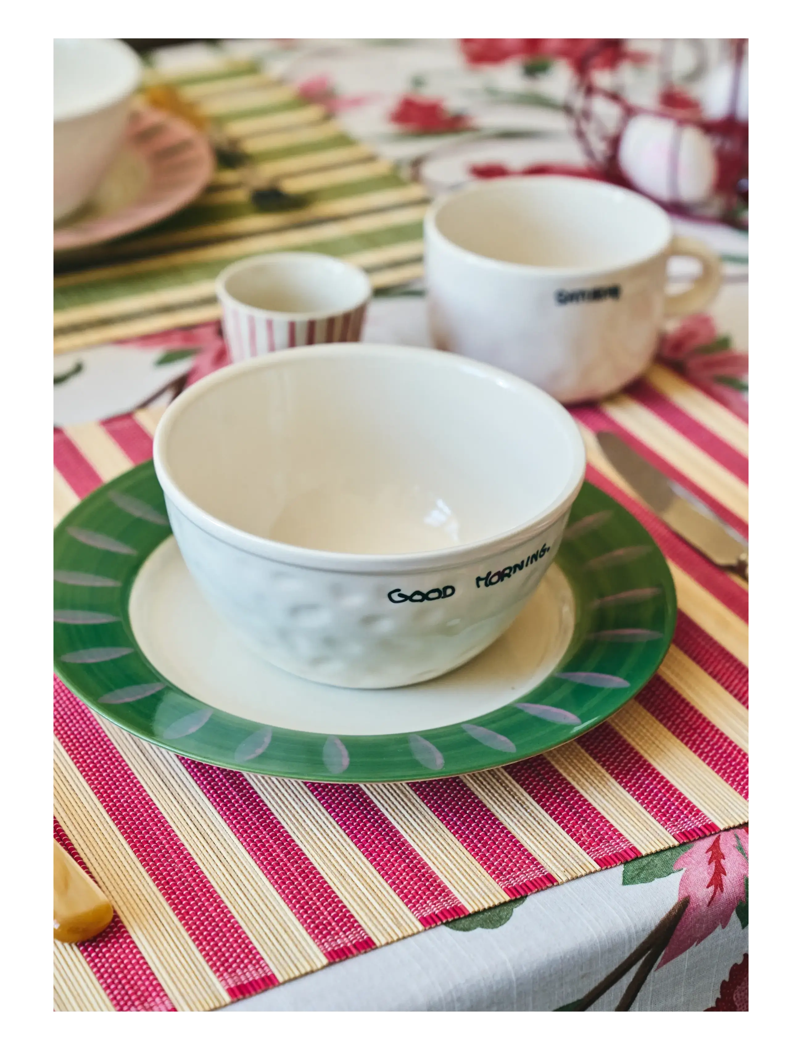 Anna + Nina - Olive Breakfast Plate - multicolor - 1