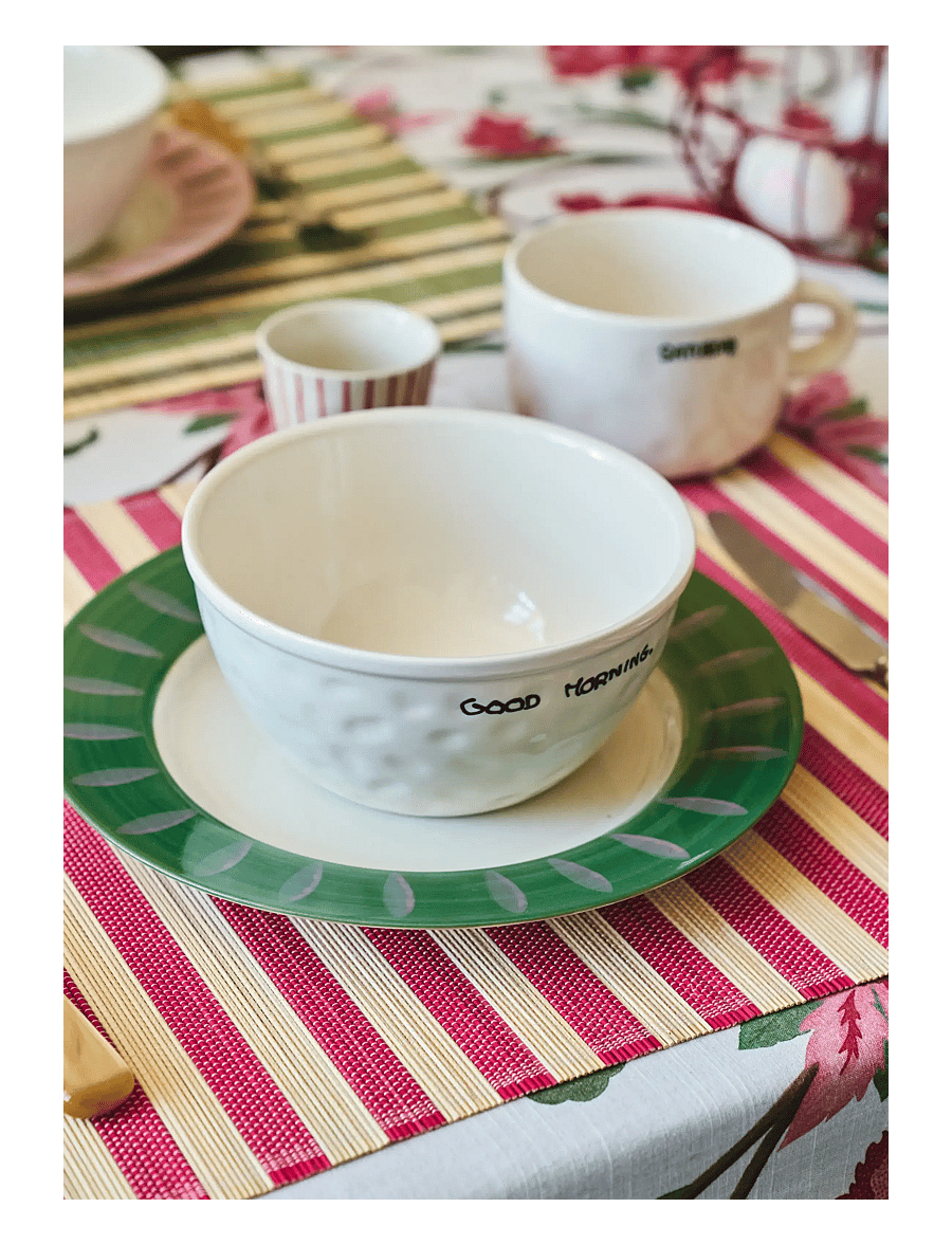 Anna + Nina - Olive Breakfast Plate - multicolor - 1